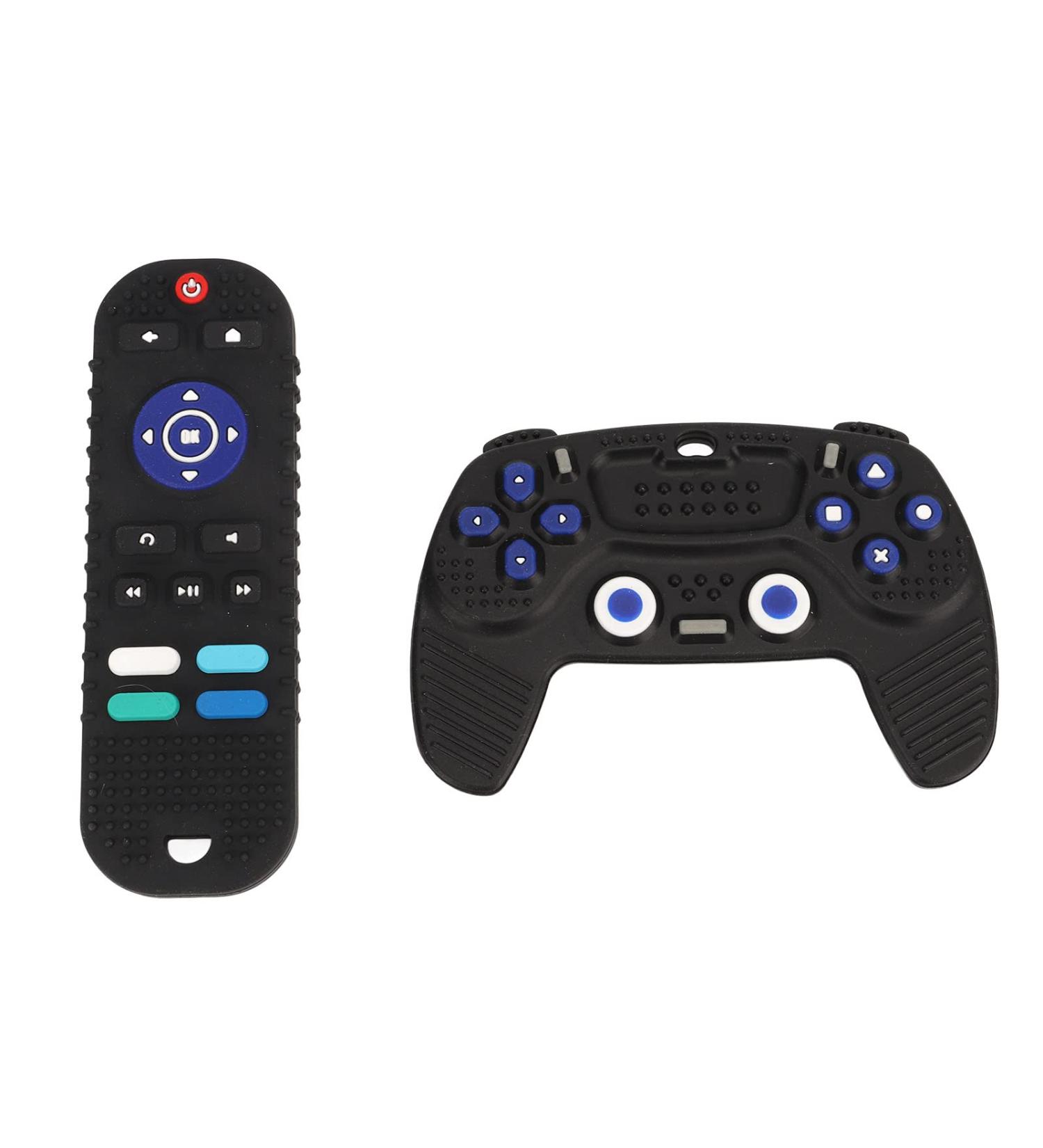 Remote-Controlled Silicone Bite Toys for Babies - BPA-Free Educational & Sensory Play: Colorful Gum Massage Fun (Blue Cyan) - Buy Online on GoSupps.com