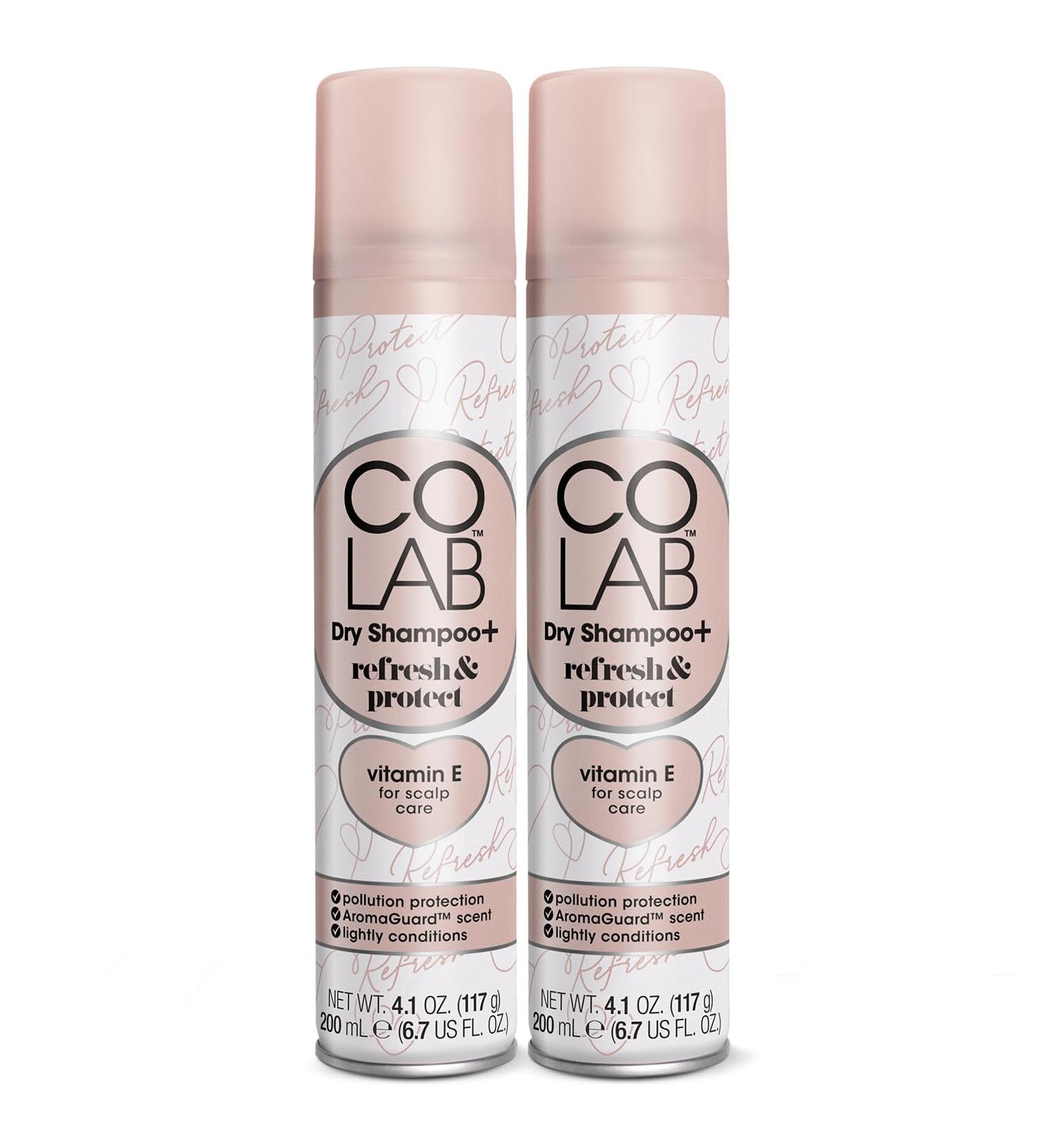 COLAB+ Dry Shampoo Refresh & Protect 200ml 2 Pack - No White Residue No Fuss All Hair Types Fresh Scent - Buy Online on GoSupps.com