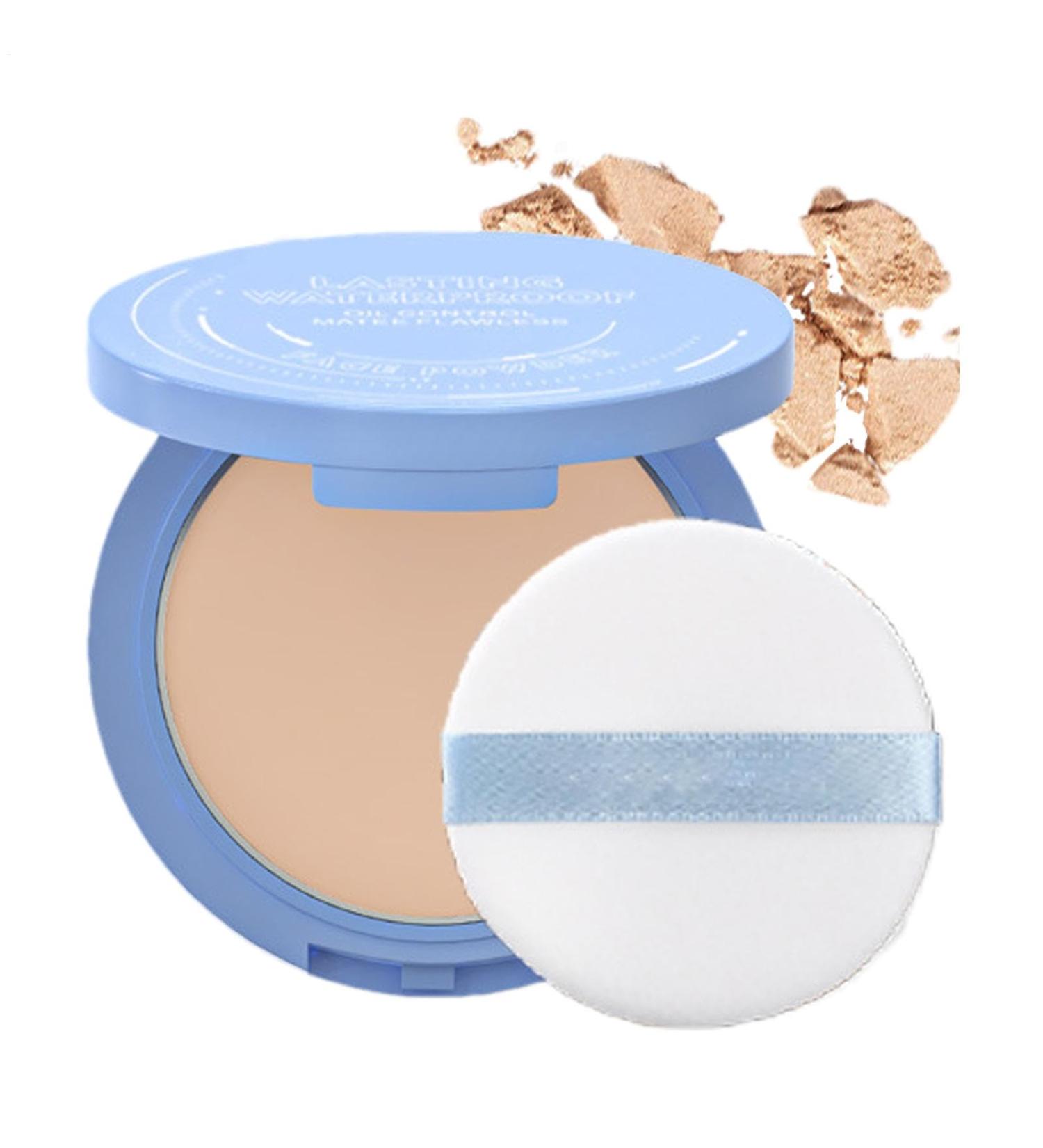 Pressed powder setting powder Matte Oil Control Face Powder Silky Matte Light Beauty Powder Makeup Face Powder Matte Oil Control Nude Makeup Pressed Powder Foundation - Buy Online on GoSupps.com