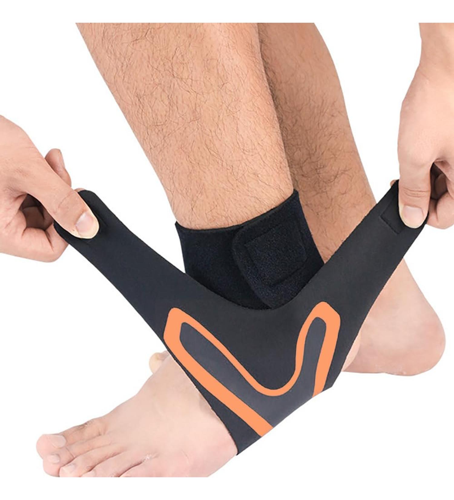 Coogime Plantar Fasciitis Foot Wrap & Ankle Brace - Flexible Comfort for Football (Orange L EU: 42-45) - Buy Online on GoSupps.com