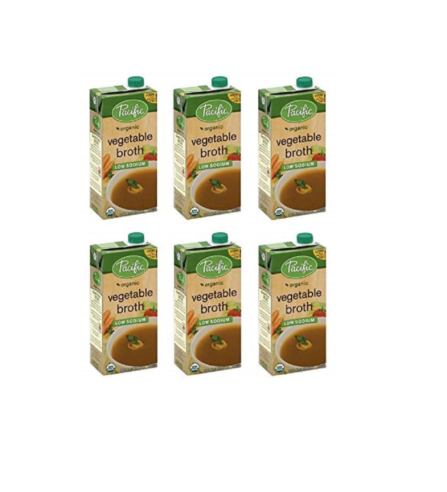 Pacific Organic Vegetable Broth, Low Sodium - 32 Oz (Pack of 6) - Buy Online on GoSupps.com