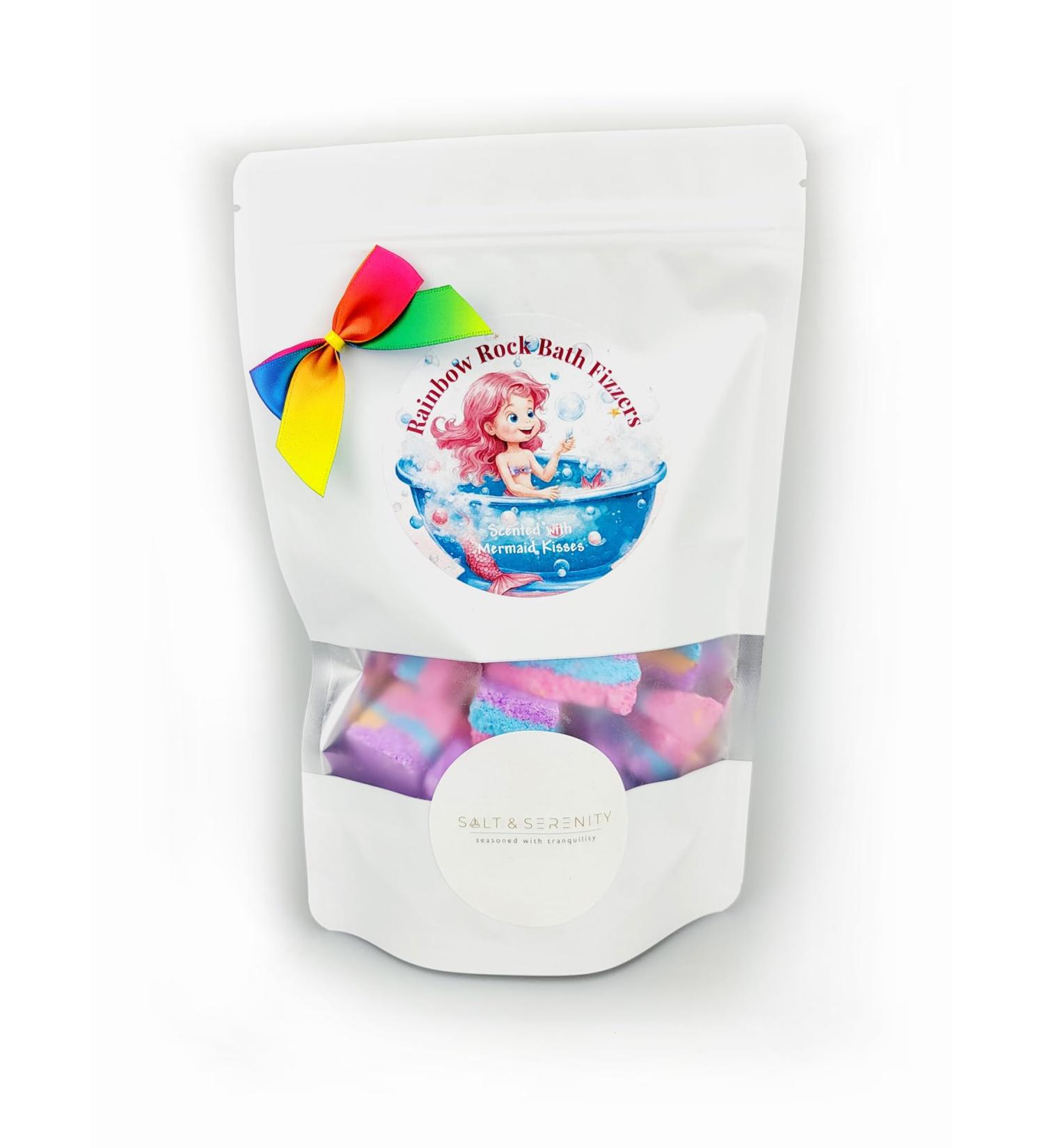 Rainbow Rock Bath Fizzers/Bath Bombs - Mermaid Kisses Christmas Gifts Kids bathtime Devon Made. - Buy Online on GoSupps.com