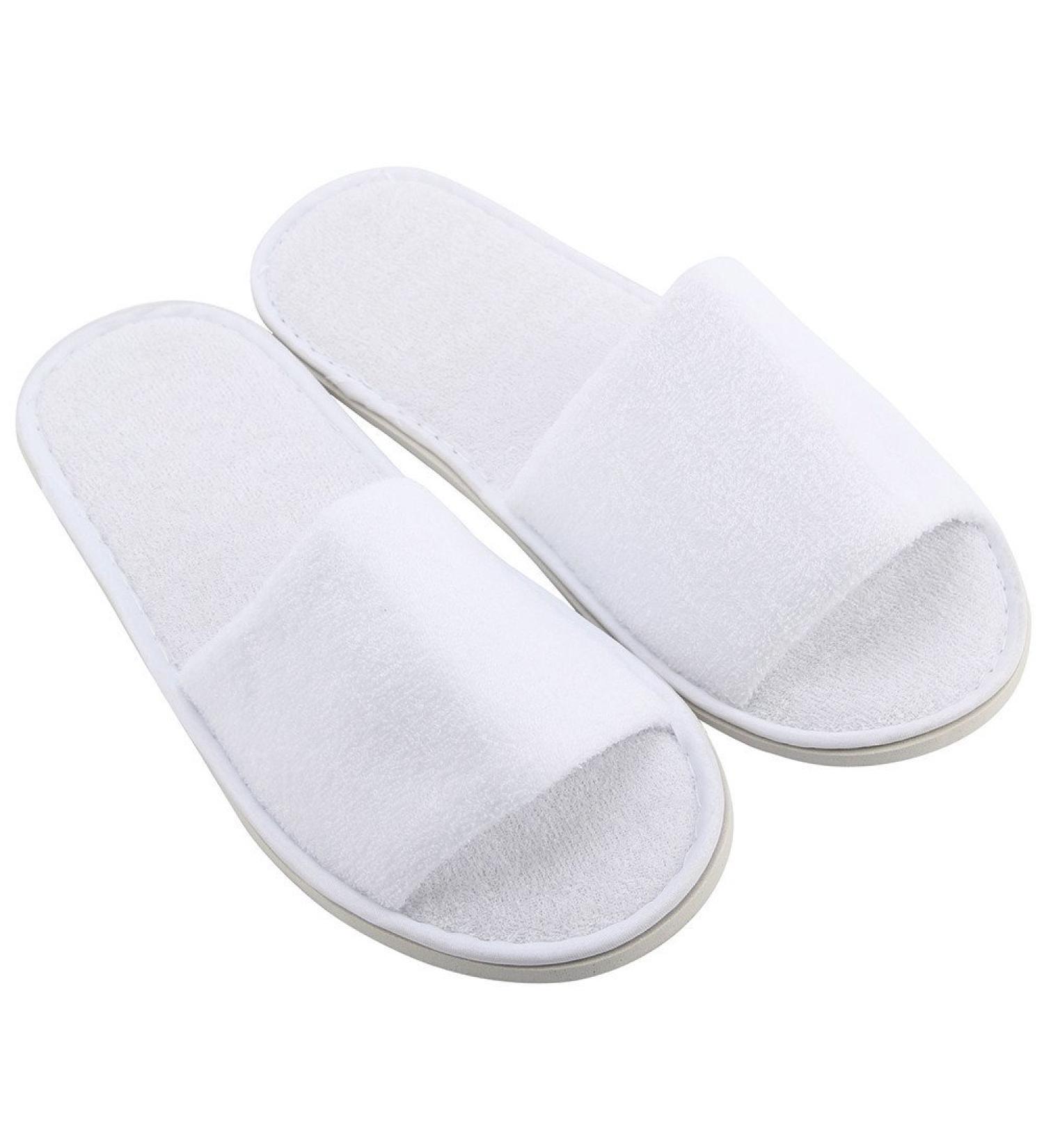 IQYU Disposable Spa Hotel Slippers | Unisex Adult Terry Slippers for Hotels | Comfortable Closed-Back Bathing Flaps - Universal Size - Buy Online on GoSupps.com