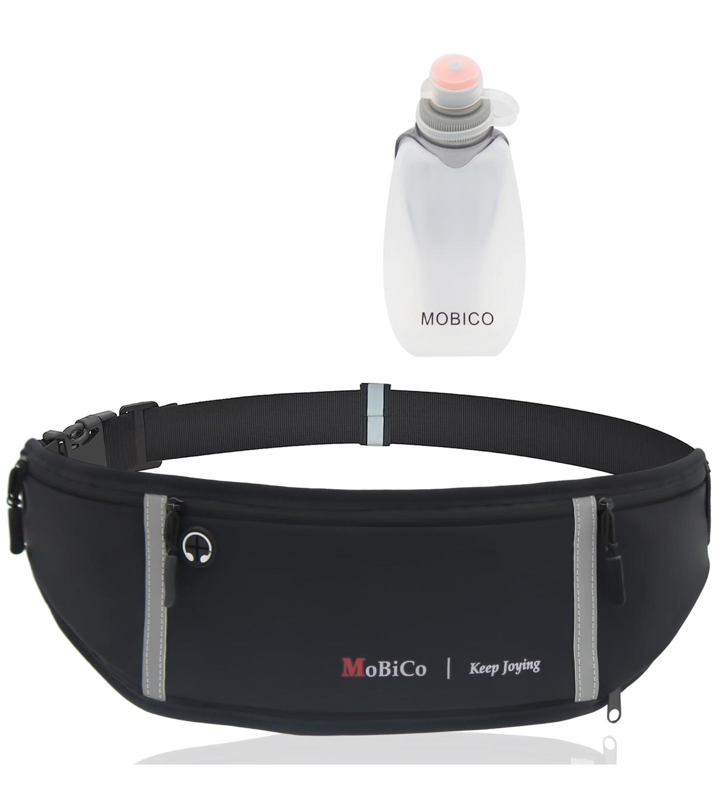 Mobico Passelter Cell Phone Running Bag - Sport Belt for Jogging Fitness & All Smartphones (Black + Bottle) - Buy Online on GoSupps.com