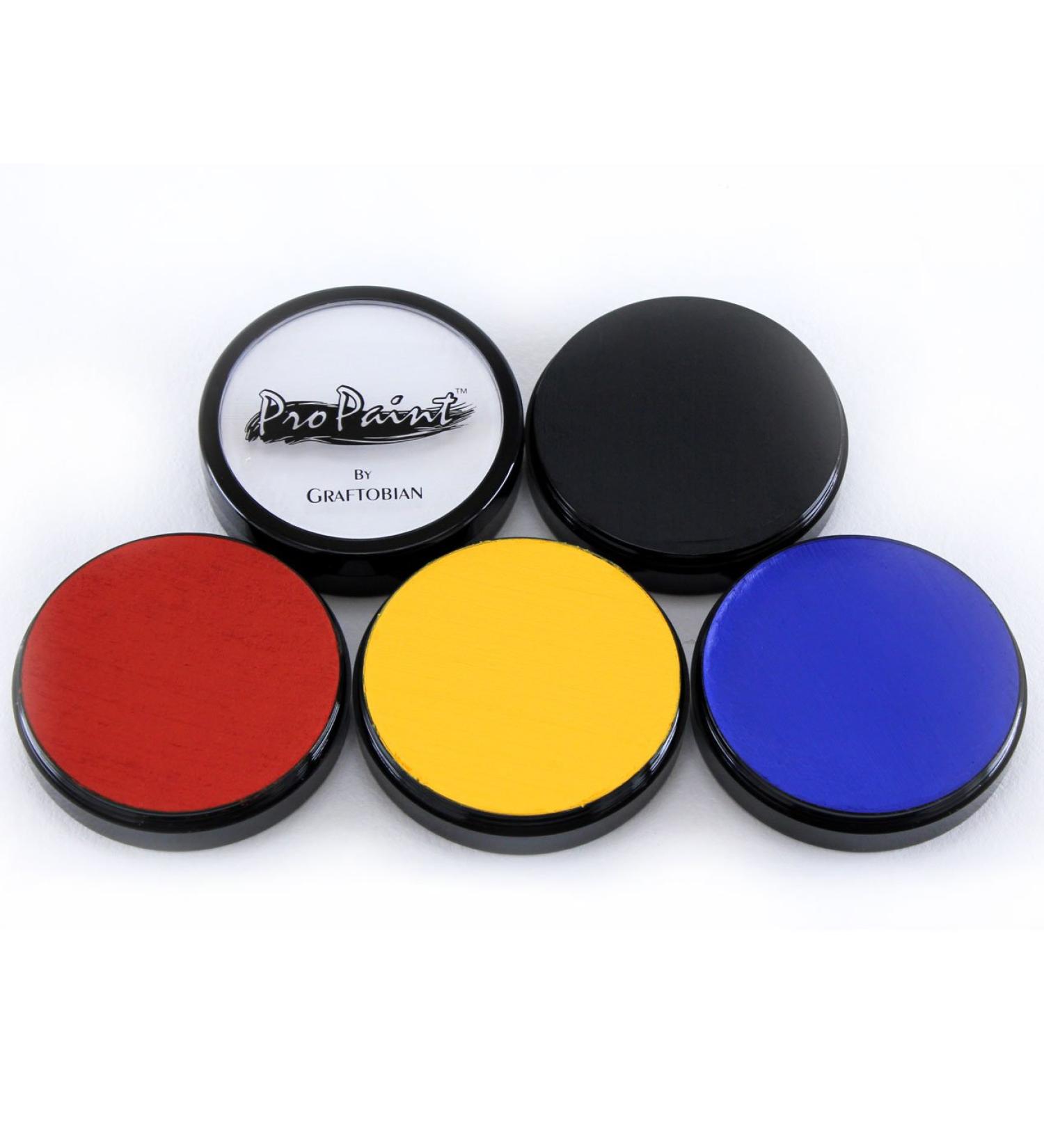 Graftobian ProPaint Face & Body Paint Set - 5 Primary Colors with Face Painting Book & Accessories - Buy Online on GoSupps.com