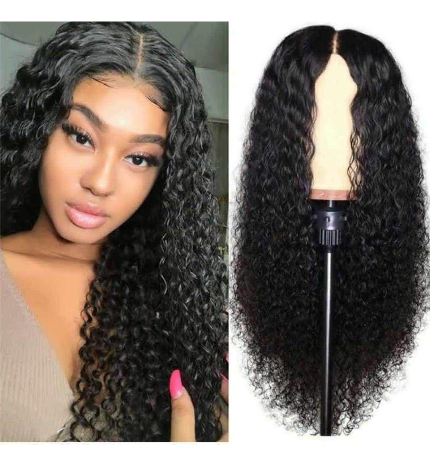 Saupa Curly Human Hair Wig Cap | Kinky Curly Wigs for Black Women | Real Hair Wigs with Baby Hair - Buy Online on GoSupps.com