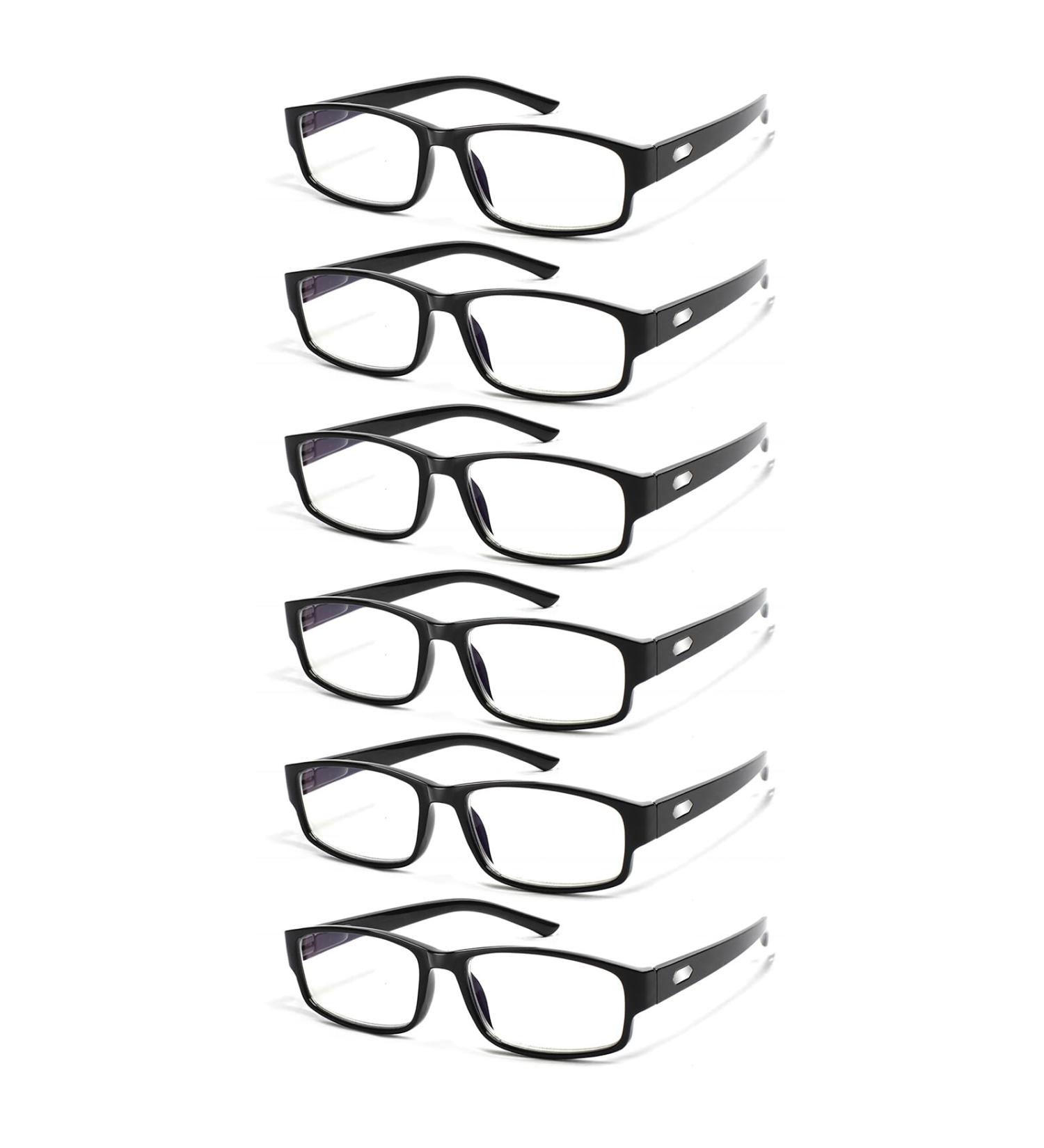 Cojwis 6 Pack Blue Light Filter Reading Glasses for Men & Women - Fashionable Anti-Blue Light PC Gaming & Visual Aid (0.50x) - Perfect for Reading - Buy Online on GoSupps.com