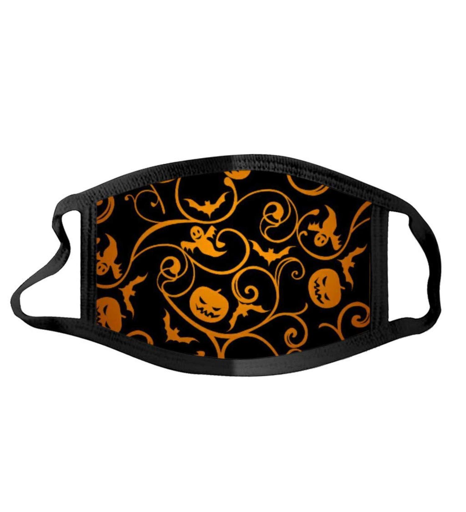 riou Halloween Adult Mouth and Nose Protection Washable with Motif Reusable Mouth and Nose Scarf for Women Men