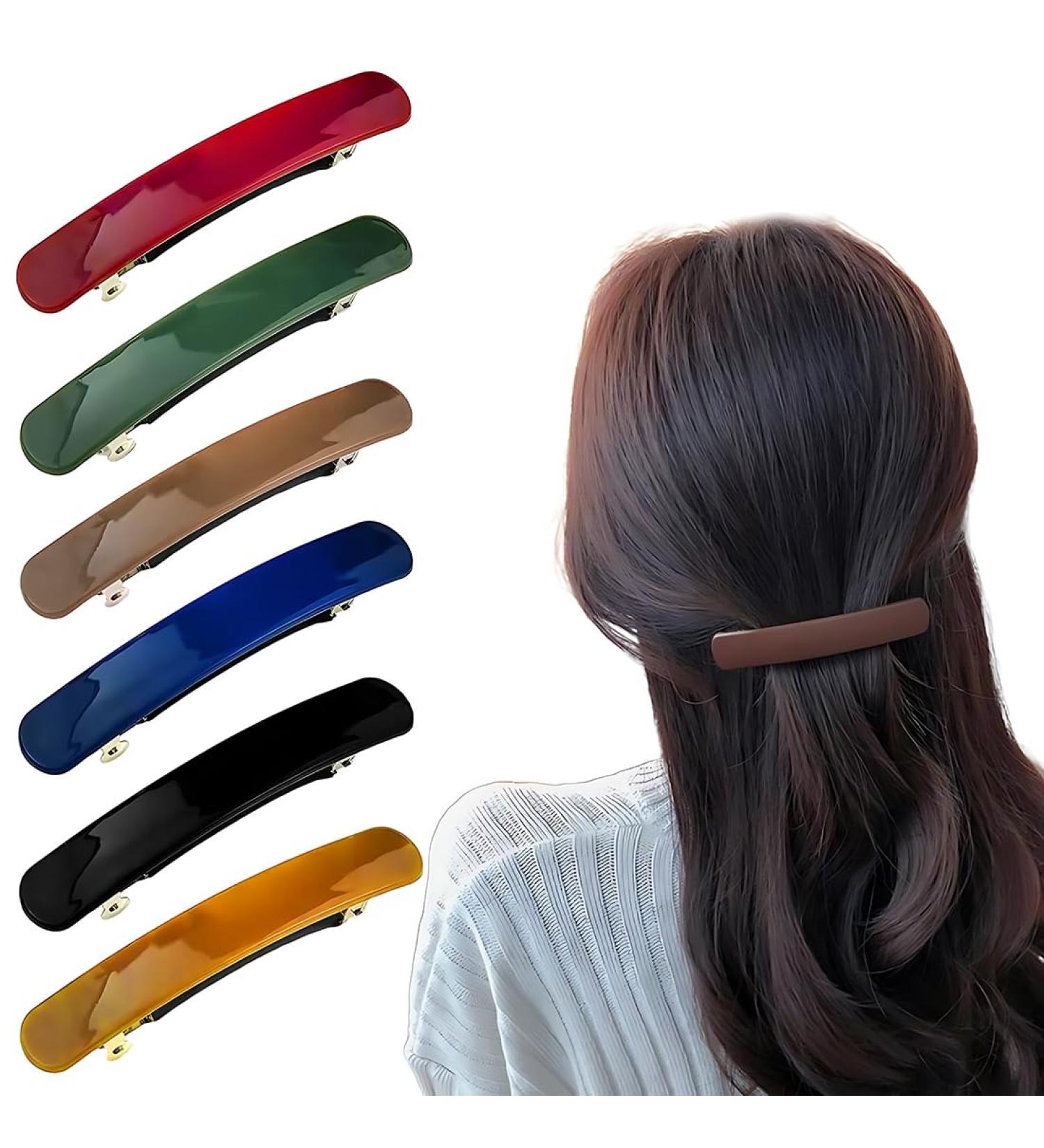ZKHSeou 6-Piece Vintage French Hair Clips for Women - Automatic Classic Hair Accessories for Fine & Medium Hair - Buy Online on GoSupps.com