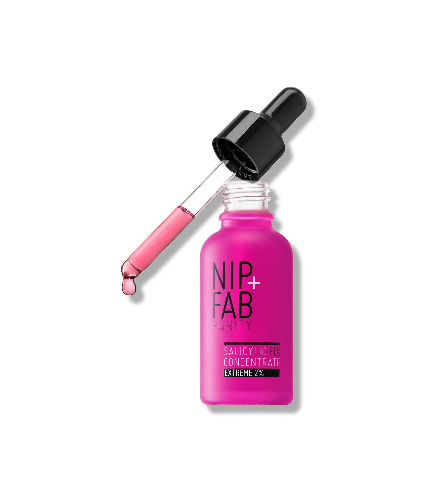 Nip + Fab Salicylic Acid Concentrate Extreme 2% | Salicylic Acid Serum | Niacinamide | BHA Acid | Vitamin B3 | Smoothing | Pore Minimizing | 30 ml - Buy Online on GoSupps.com