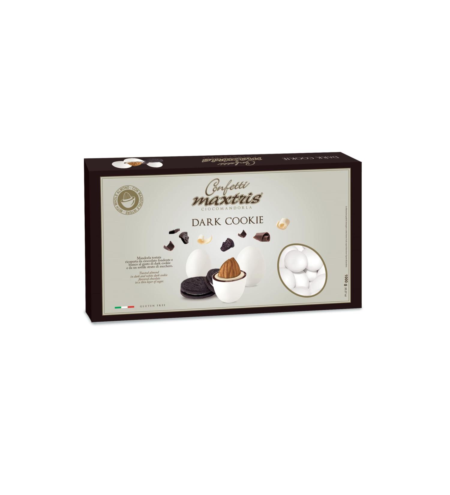 MAXTRIS | Italian Almond Dragées | DARK BISCUIT | 1 Kg.
