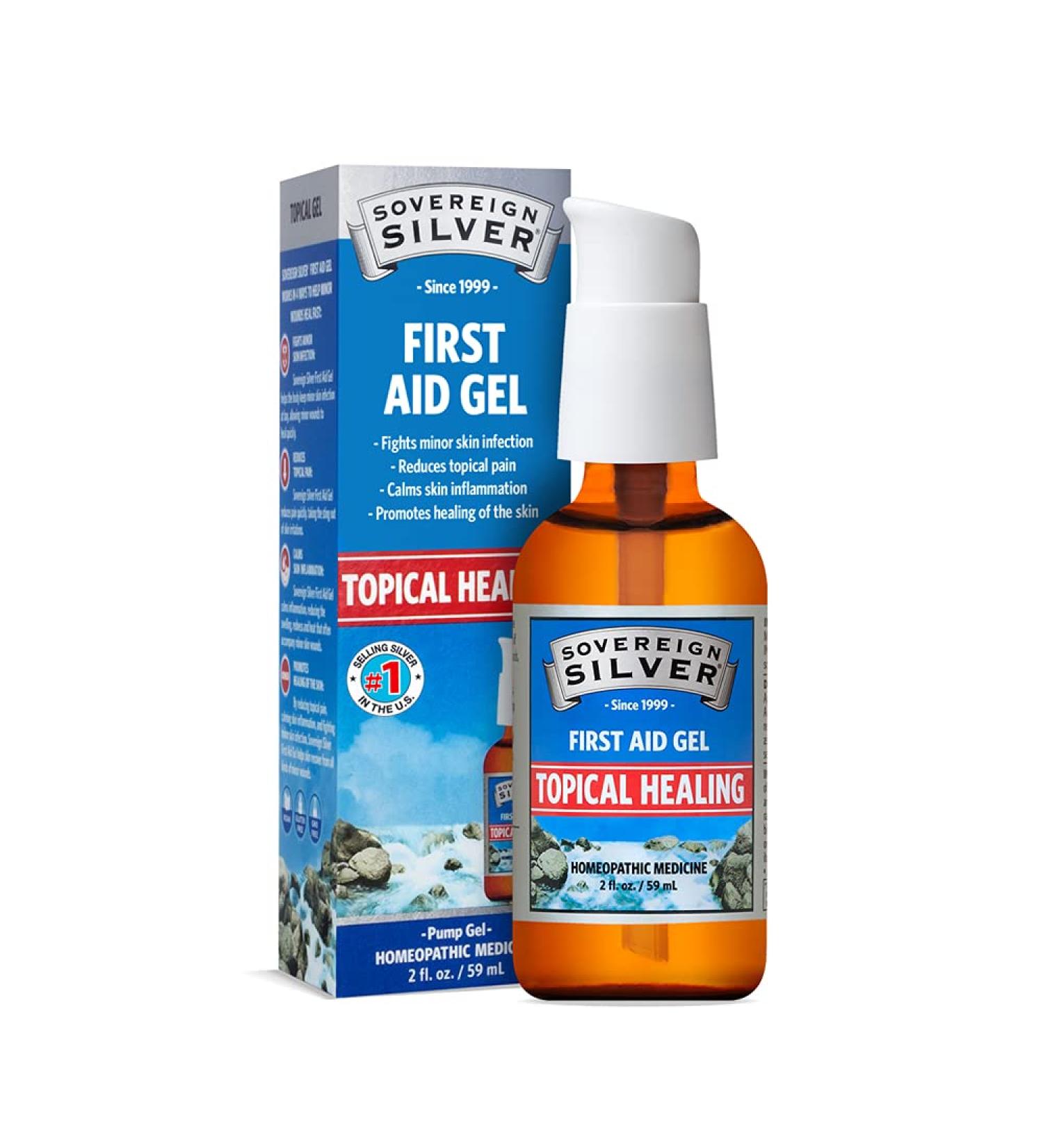 Sovereign Silver First Aid Gel 2 fl oz - Natural Healing with Colloidal Silver - Buy Online on GoSupps.com