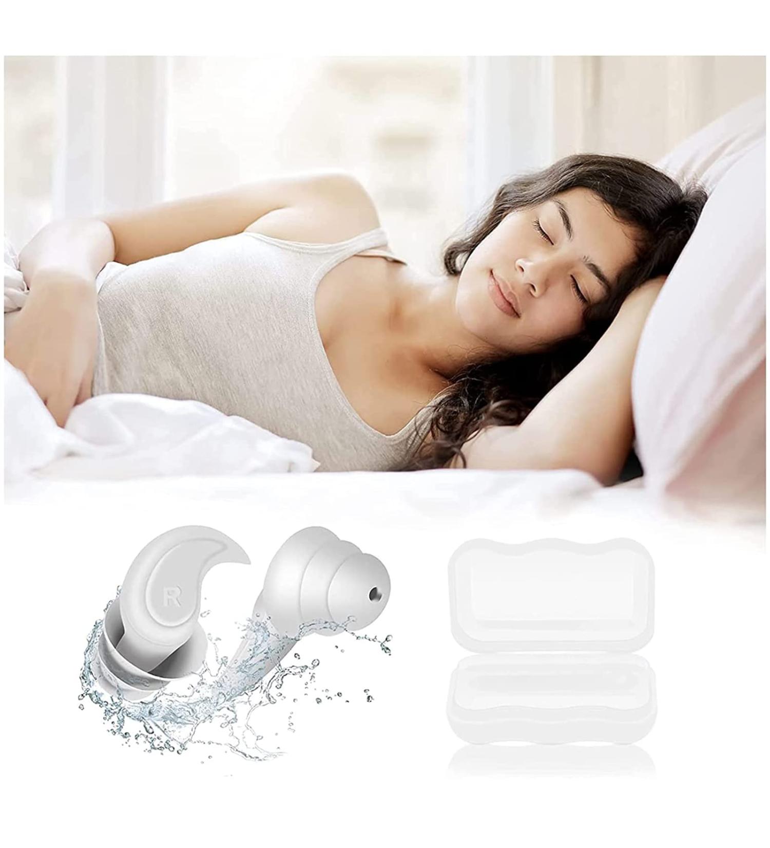 Silicone Sleeping Earplugs - Reusable Waterproof Noise Reduction | Portable Box for Hearing Protection at Festivals Music Learning & Work - Buy Online on GoSupps.com