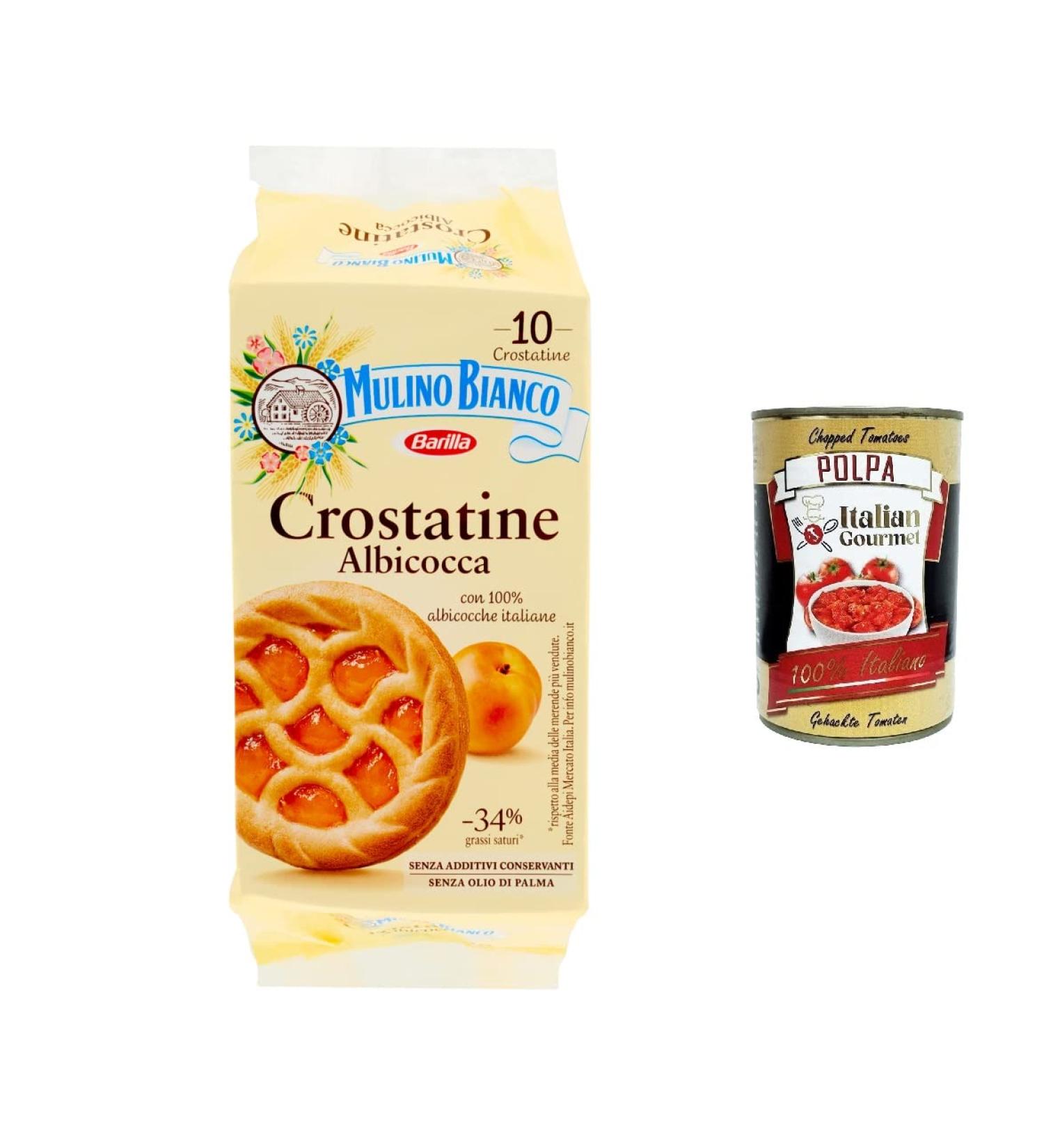  Italian Gourmet E.R. Mulino Bianco Crostatina Albicocca Set of 6 apricot tartlets 400 g + gourmet Italian pulp 400 g - Buy Online on GoSupps.com