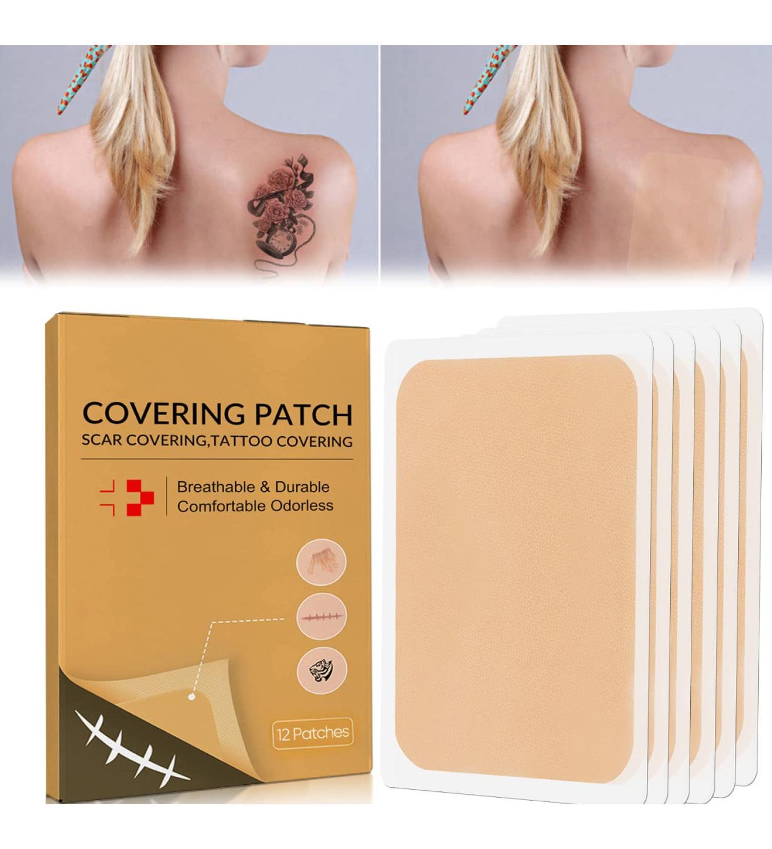 Invisible Waterproof Tattoo Cover Up Tape for Scars & Tattoos - 12Pcs - Buy Online on GoSupps.com