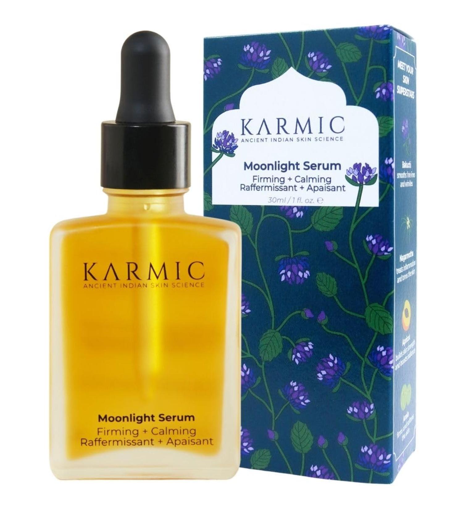 Karmic Skin Anti Ageing Face Serum: Bakuchiol + Vitamin C | Wrinkles Dark Spots Hyperpigmentation Night Treatment | Best Natural Retinol | Hydrating Collagen Boosting Facial Oil | Dark Spot Remover - Buy Online on GoSupps.com
