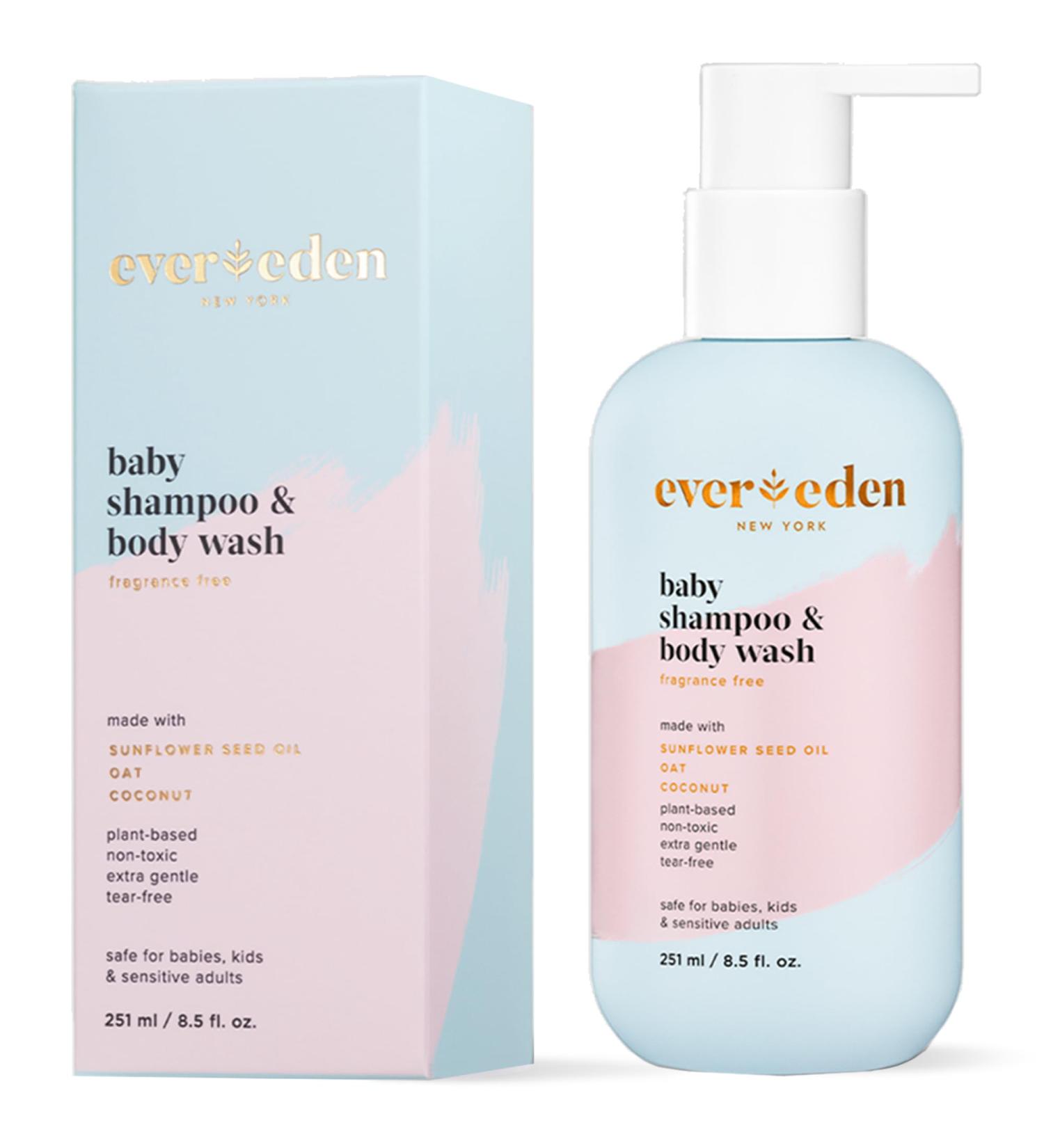 Evereden Baby Shampoo & Body Wash 8.5 fl oz | Non-Toxic Fragrance-Free Gentle Baby Care | Shop Internationally - Buy Online on GoSupps.com