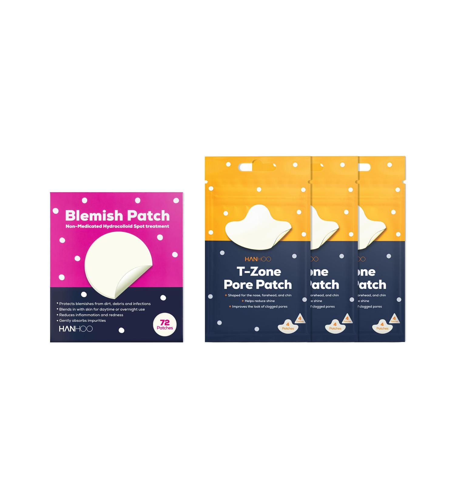 Buy HANHOO Blemish Patch & T-Zone Pore Patch | Hydrocolloid Pimple & Nose Strips | 96 Count for Clear Skin | International Shipping Available - Buy Online on GoSupps.com