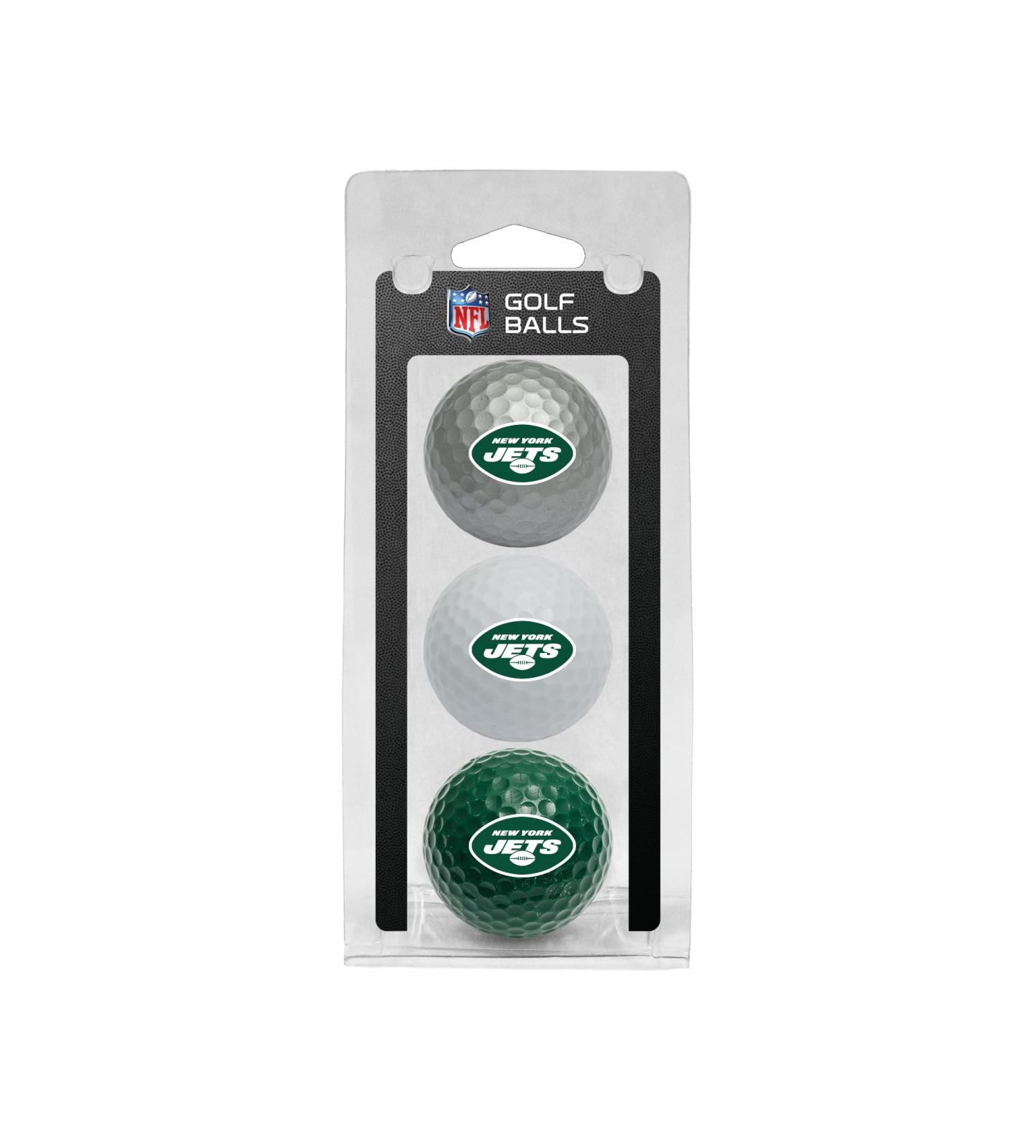TEAM GOLF NFL 3 Golf Balls 3-Pack Women Children Men Unisex 32005 New York Jets One Size