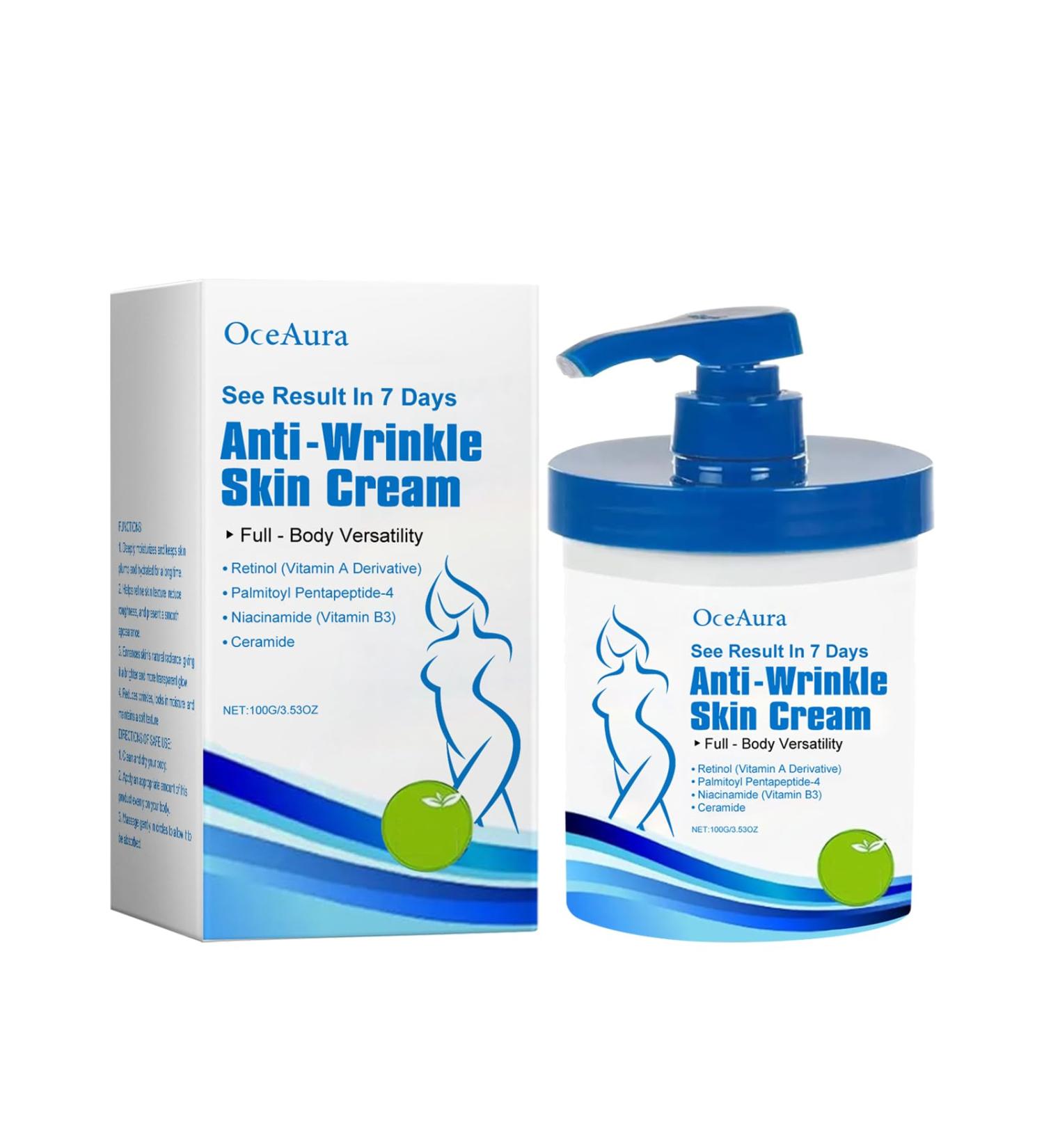 Anti-Wrinkle Skin Cream with Retinol Niacinamide and Ceramide Full Body Moisturizing Formula Non-Acneogenic 7 Day Results - Buy Online on GoSupps.com