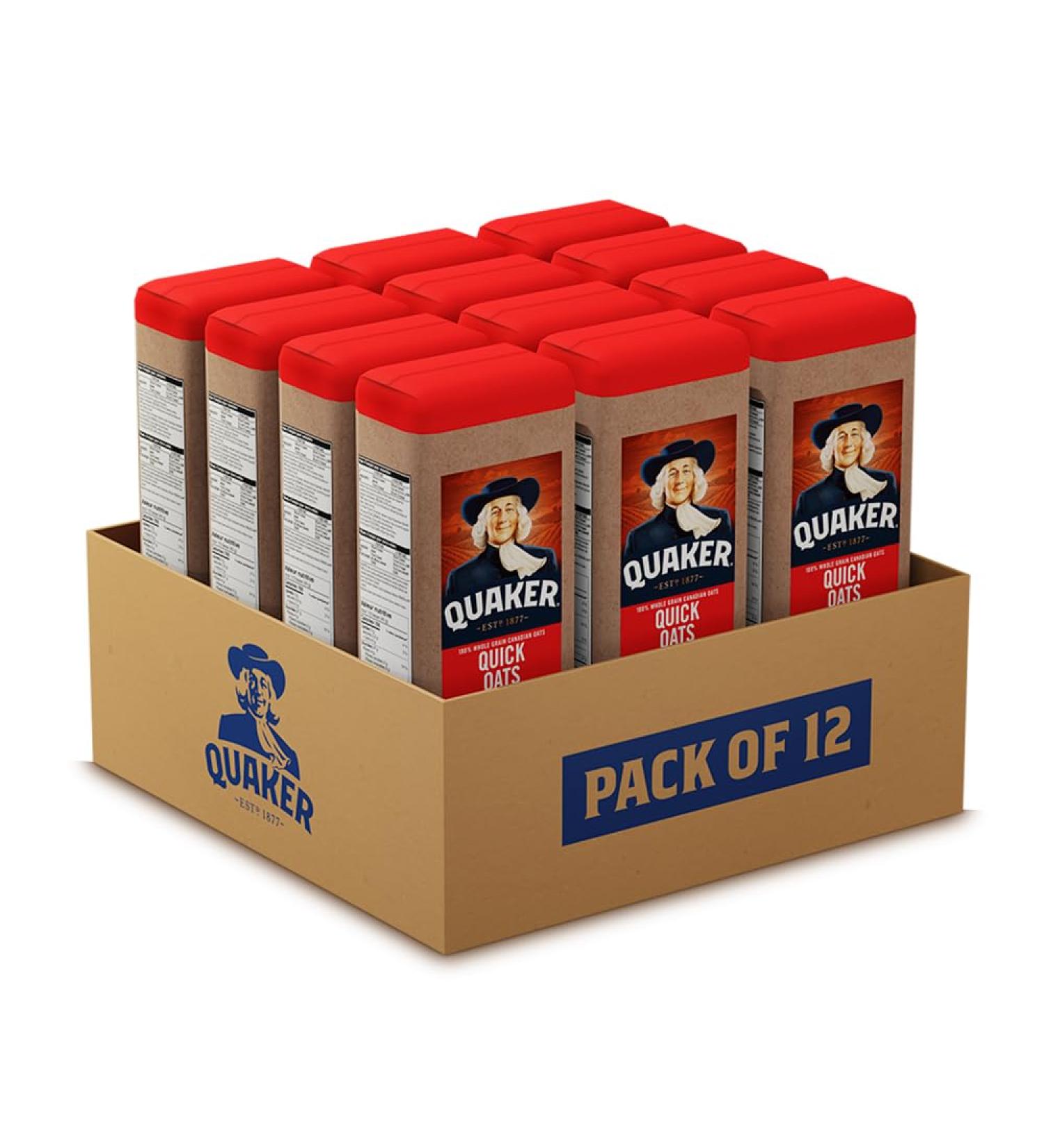 Quaker Quick Oats Multi-Pack 1kg (Pack of 12) - Buy Online on GoSupps.com