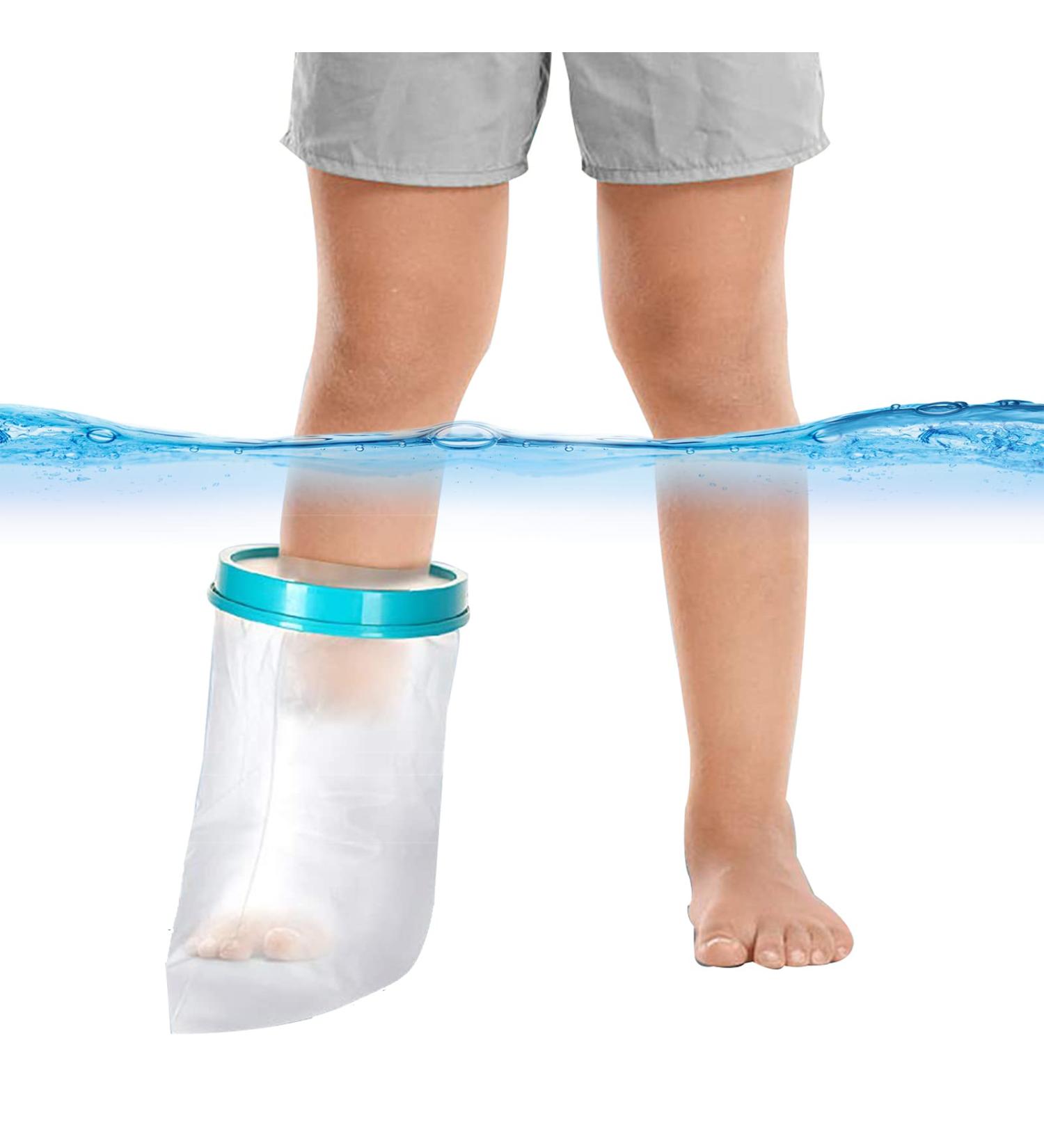 Kids Waterproof Foot Cast Cover - Shower Protector for Ankle Leg Casts - Keep Bandages Dry - Reusable & Watertight - Ideal for Broken Toe, Wounds, Burns, and Injuries - Buy Online on GoSupps.com