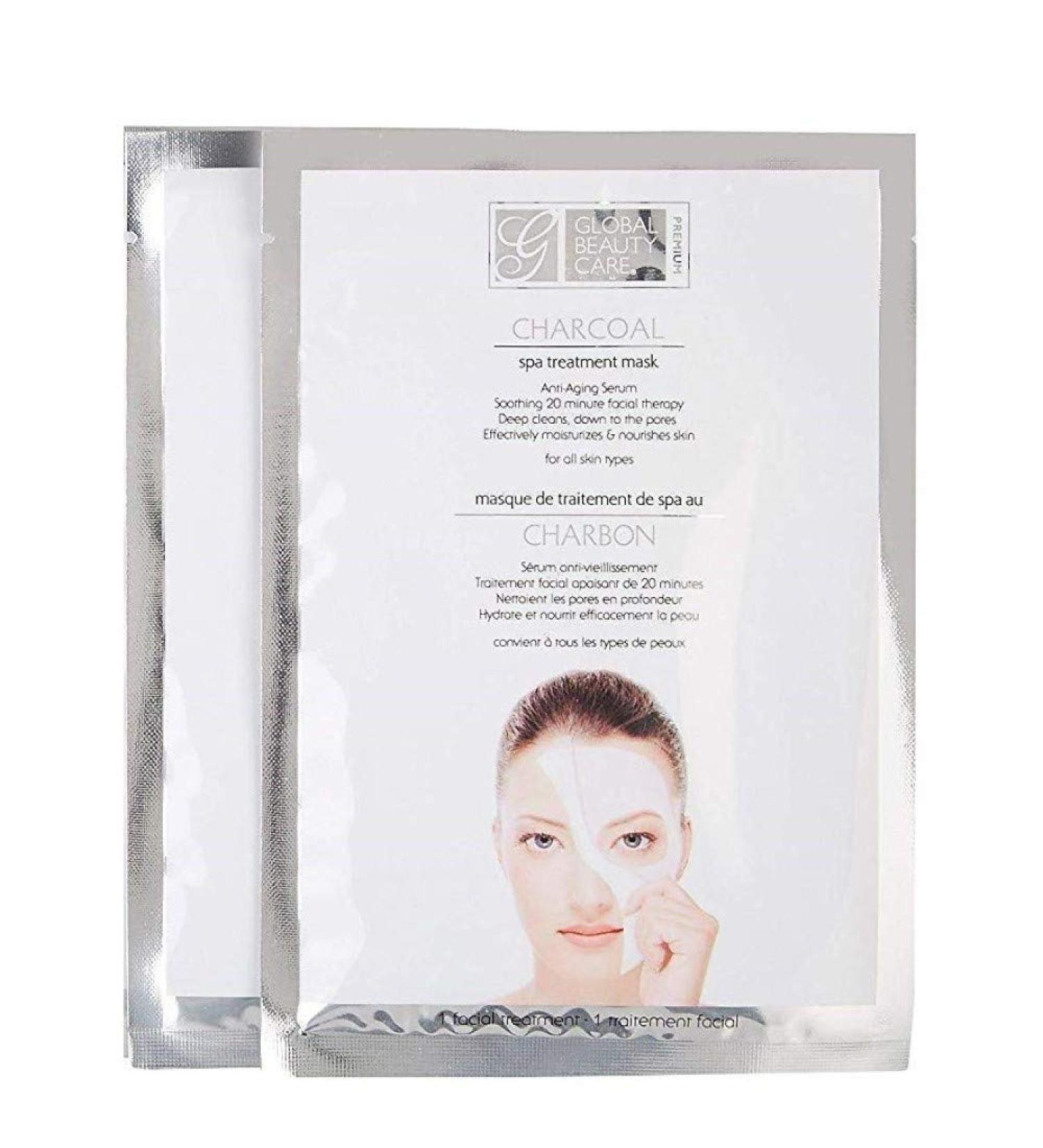 globalbeautycare Global Beauty Care Charcoal Treatment Mask Anti Aging Serum - 2 Pack Masks