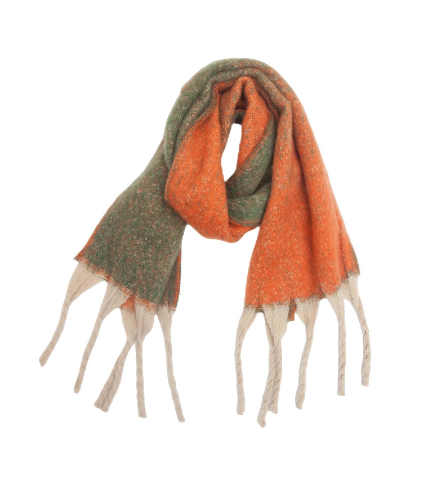 Buy Hanxiulin Women's Vintage Wool Knitting Scarf - Cozy Triangle Winter Scarf in Orange | International Shipping Available - Buy Online on GoSupps.com
