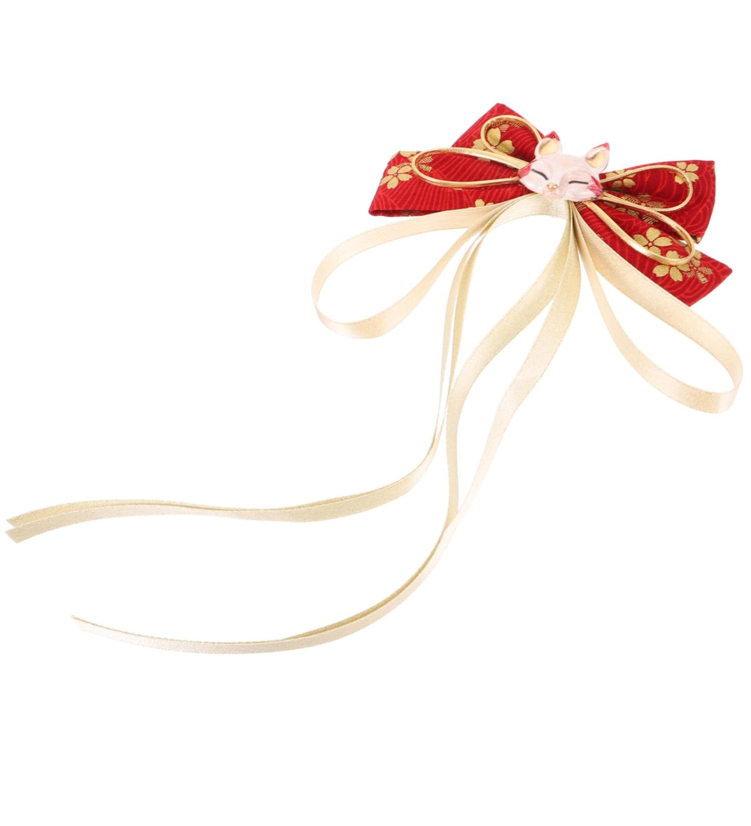 SHERCHPRY Chinese Style Bow Hair Clips Long Tail Tassel Ribbon Hair Barrettes Vintage Hair Clasps Bowknot Hair Slides Clips Decorative Hair Accessories for Festival Party - Buy Online on GoSupps.com