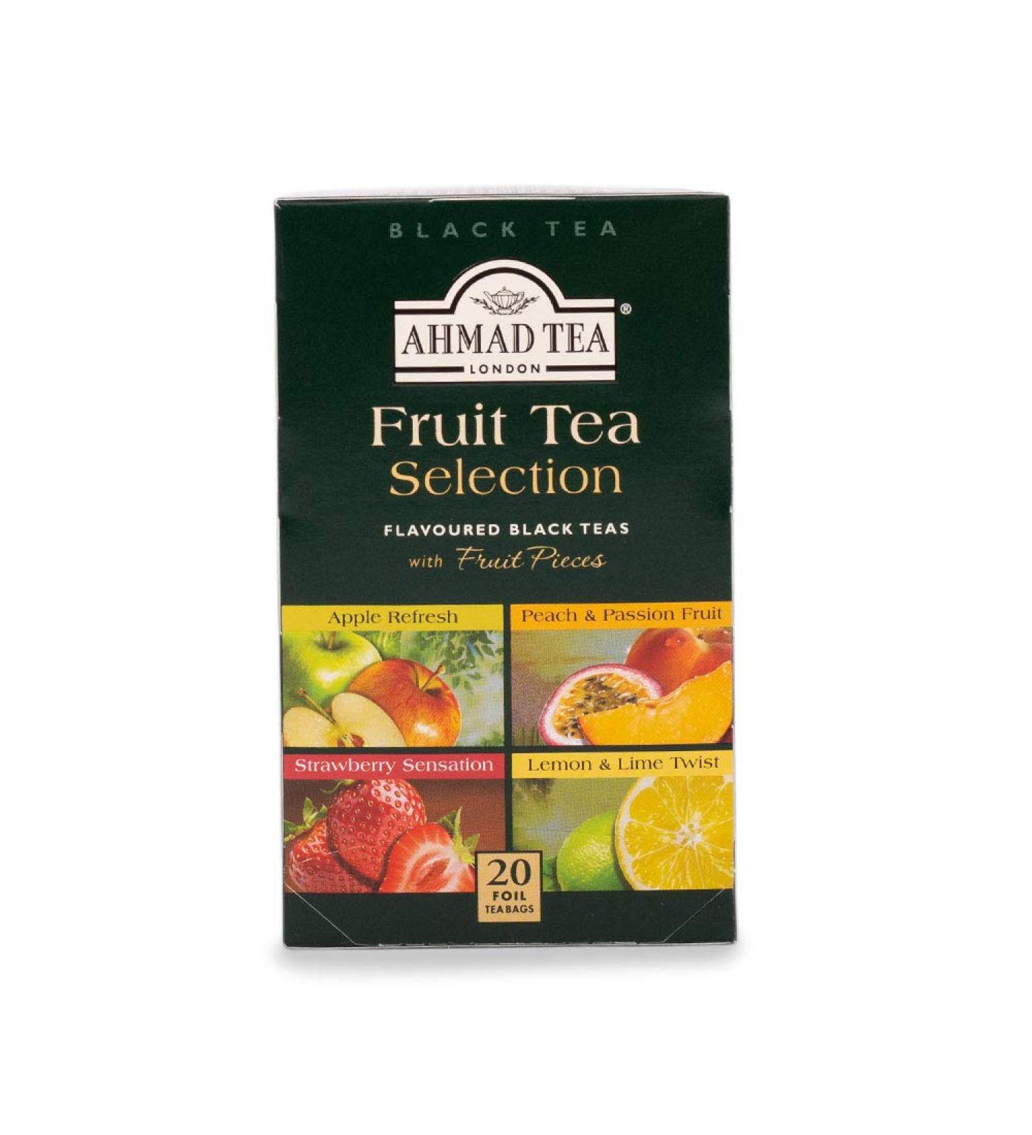 Ahmad Tea Fruit Tea Selection 20 Count - Black Tea - 20 Teabag Sachets | Pack of 1 - Buy Online on GoSupps.com