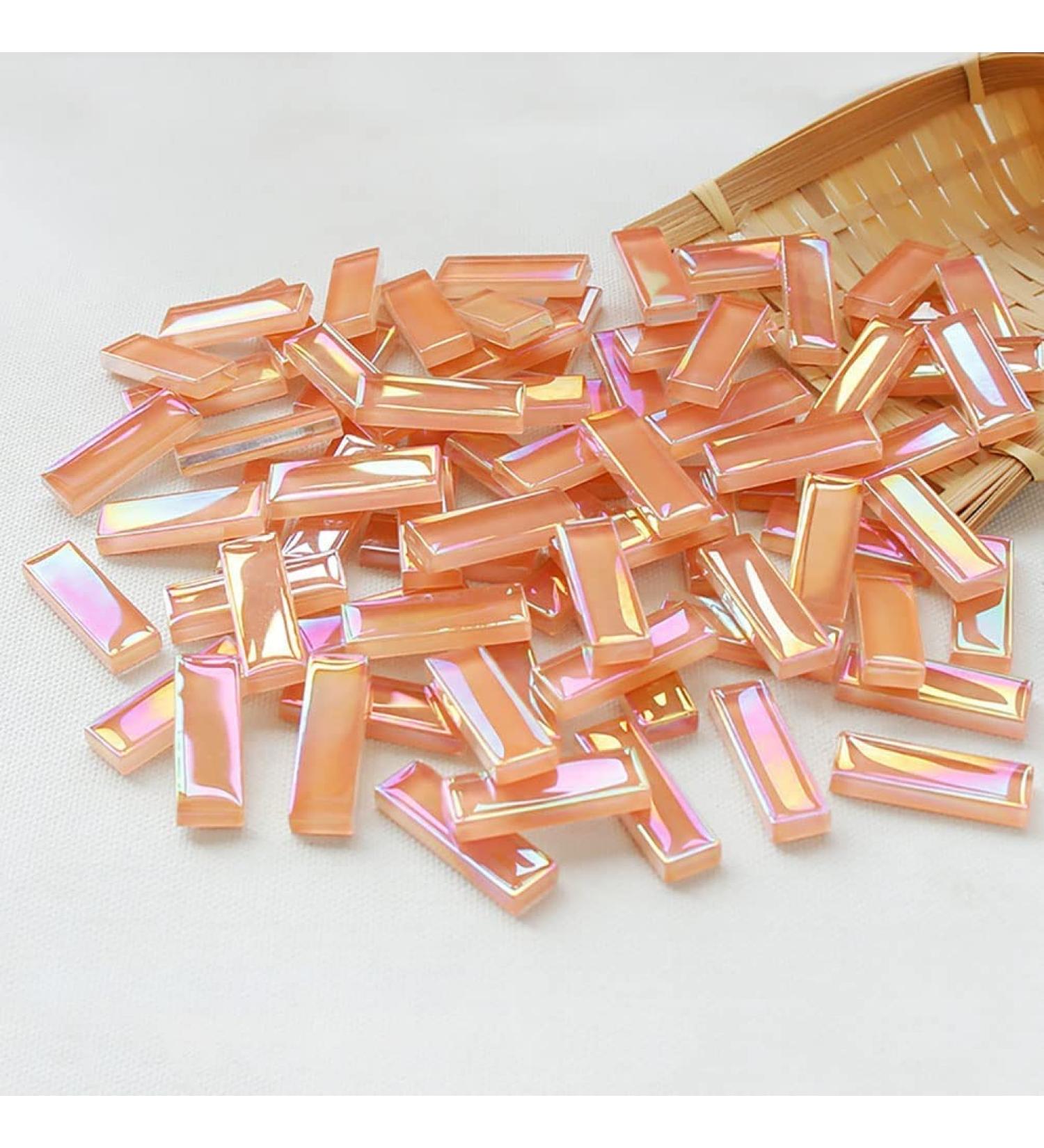 Clear Glass Mosaic Strips DIY Kit - 200g Stained Glass Pieces for Crafts - Buy Online on GoSupps.com
