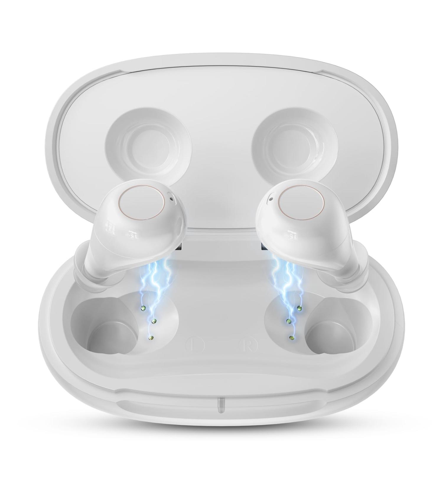 Nteeerc OTC Hearing Aids Rechargeable for Adults ITE Hearing Amplifier Seniors Ear Aide Device for Light&Mild Hearing Loss with Charging Case Nearly Invisible In-Ear Hearing Assitance - Buy Online on GoSupps.com