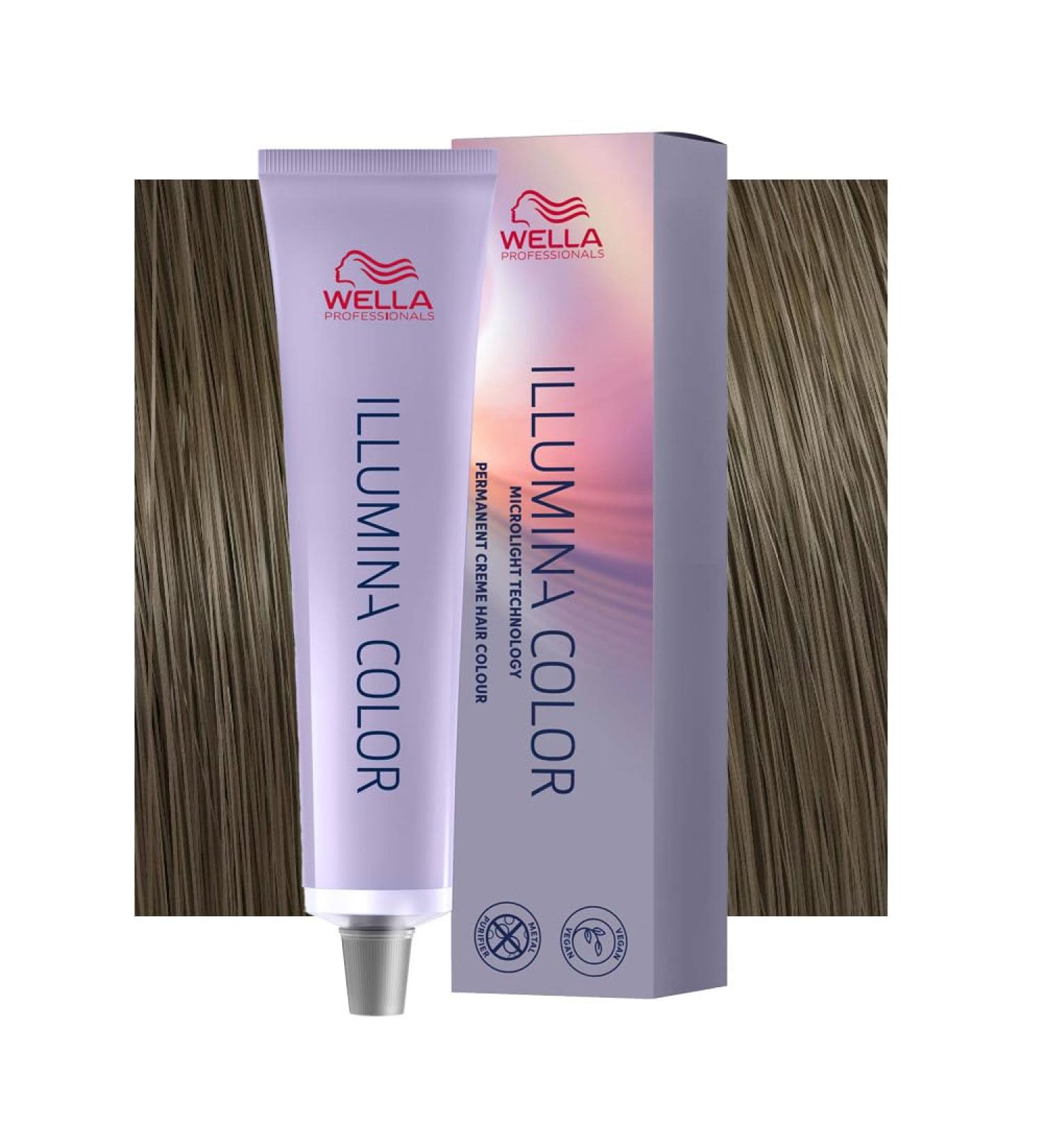 7/81 Medium blonde pearl-ash Wella Illumina Color