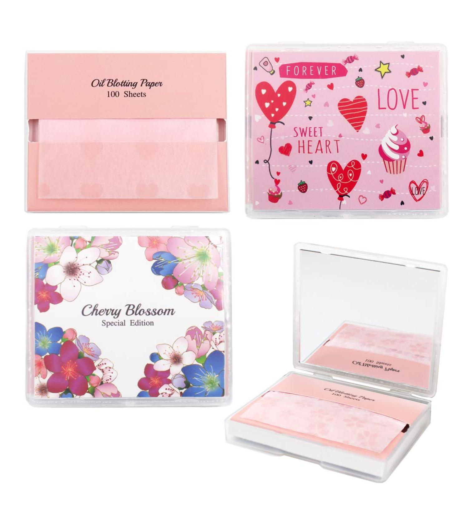 Cherry Blossom Face Oil Blotting Paper Sheets | Makeup Mirror | Oil Absorbing Sheets - International Shipping - Buy Online on GoSupps.com