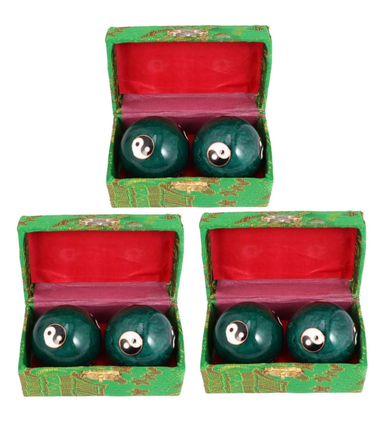 Beavorty Spa Baoding Balls - Spiked Chinese Massage Balls for Health & Wellness | 3 Couples Hand Massage Balls - Buy Online on GoSupps.com