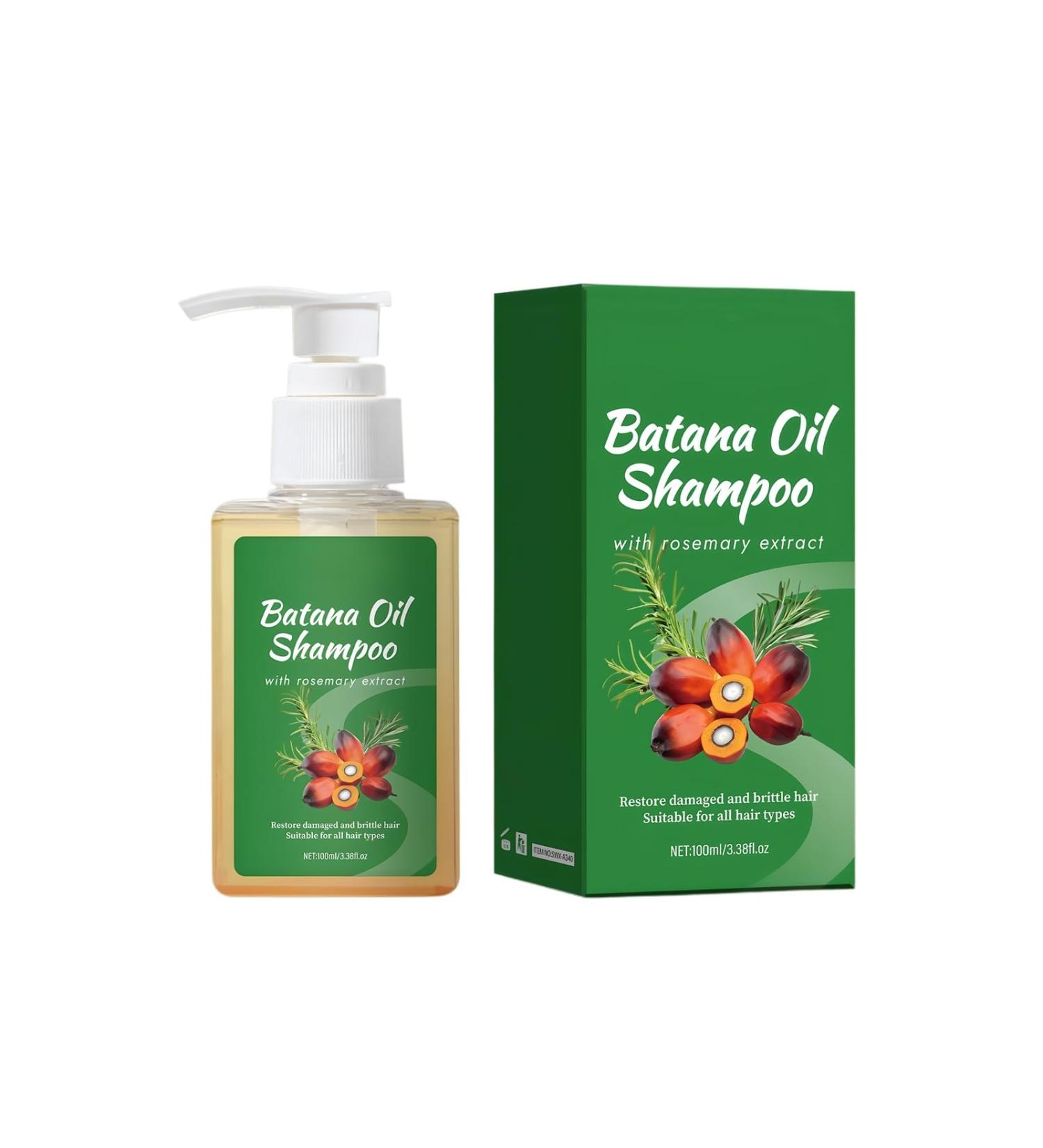  Grgowe Batana Oil Shampoo Rosemary Shampoo Repairs Damaged Hair Moisturizes Hair Loss For Healthier Thicker Hair Suitable For All Hair Types - Buy Online on GoSupps.com