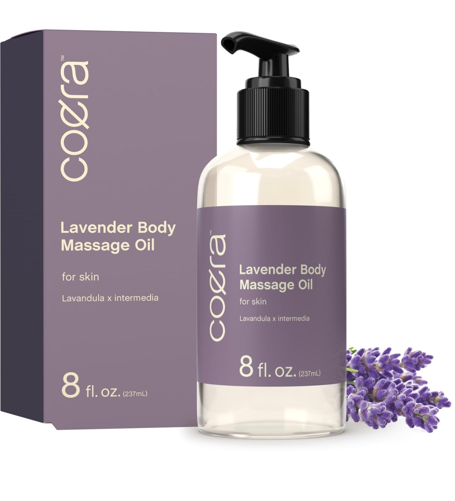 Buy Lavender Massage Oil - 8 fl oz | Paraben-Free SLS-Free & Fragrance-Free | Moisturizing Body Oil for Skin | International Shipping Available - Buy Online on GoSupps.com