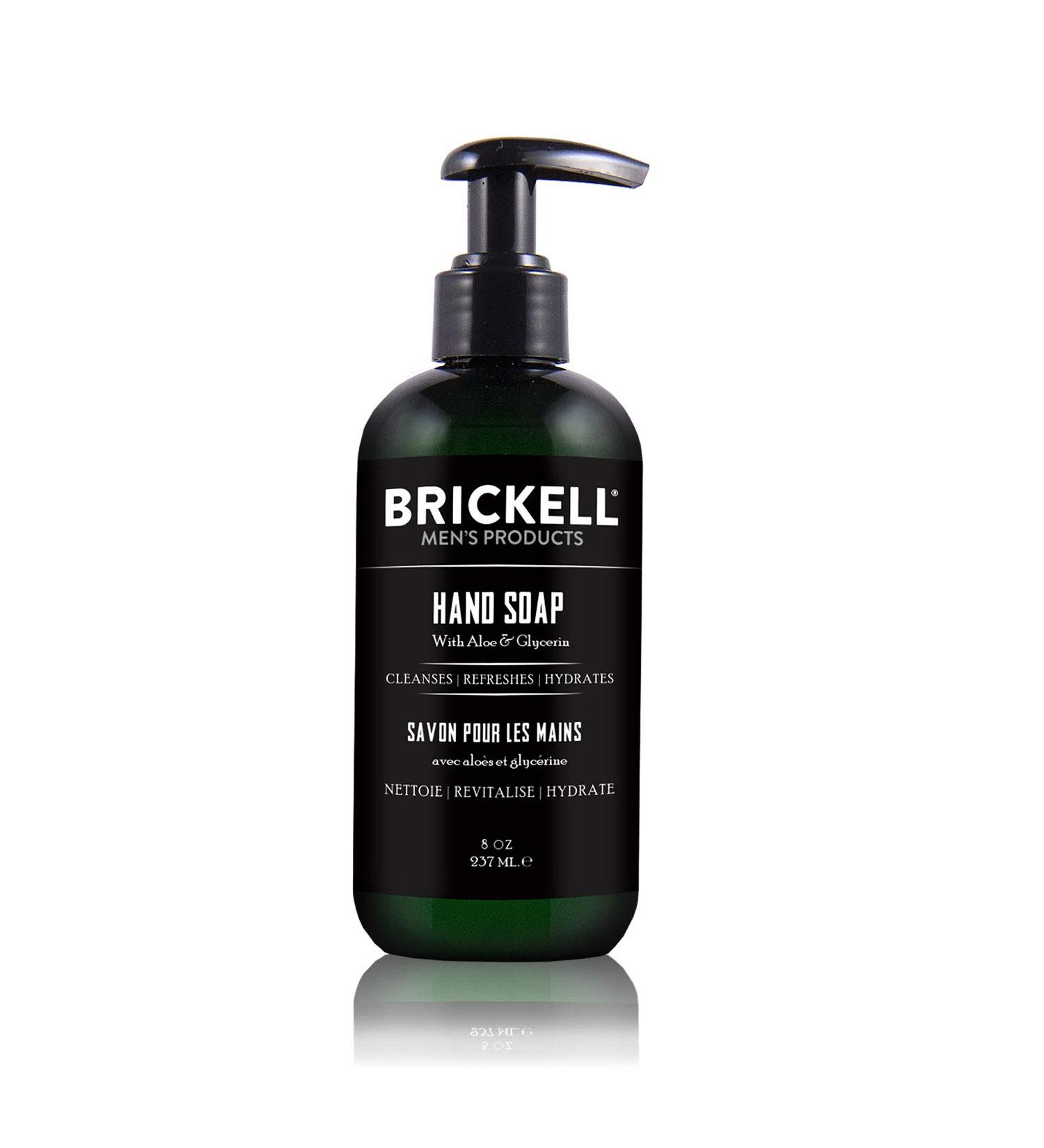 Brickell Men's Hand Soap For Men, Natural and Organic, Moisturizing Liquid Hand Soap, Cedarwood & Rain 8 Fl Oz (Pack of 1)