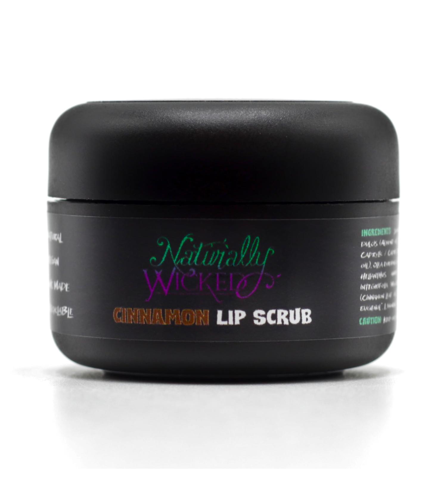 Naturally Wicked Cinnamon Lip Scrub - Natural & Vegan Exfoliant (15ml) - Buy Online on GoSupps.com