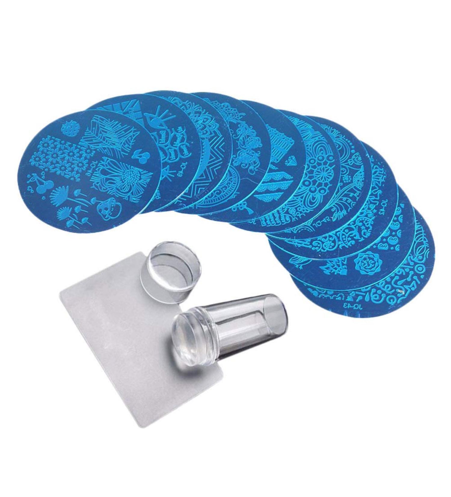 Buy Nail Art Stamping Kit - Clear Jelly Stamp Plates & Tools for Creative Nail Designs - International Shipping Available - Buy Online on GoSupps.com