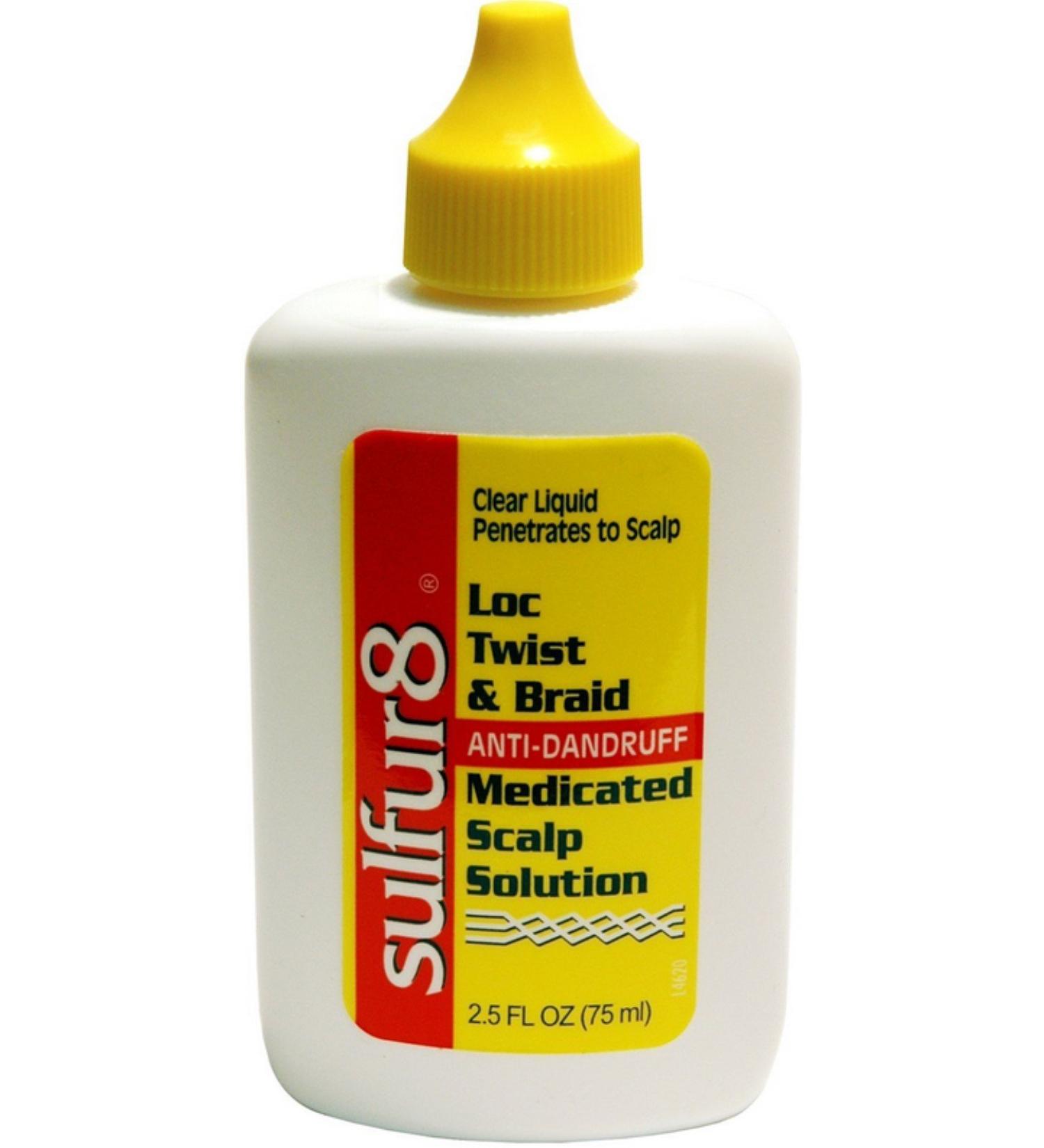 Sulfur8 Twist & Braid Anti-Dandruff Medicated Scalp Solution 2.5 oz (Pack of 3)