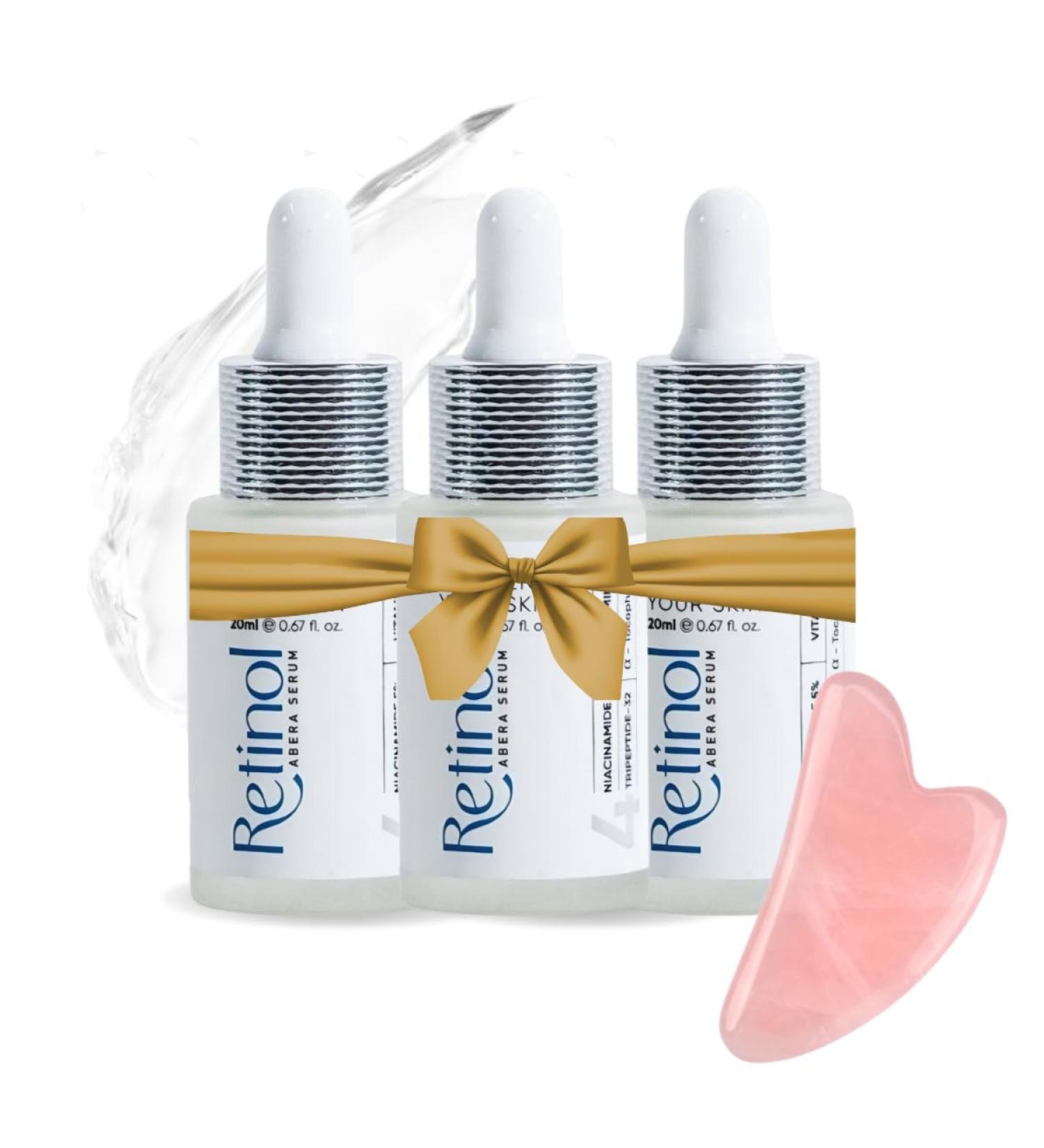 ABERA Retinol Serum Best Melasma Treatment For Face Niacinamide & Vitamin A Anti Aging Serum Remove Freckles Wrinkles & Dark Spots Brightening Serum for Glowing Skin (Set 3) - Buy Online on GoSupps.com