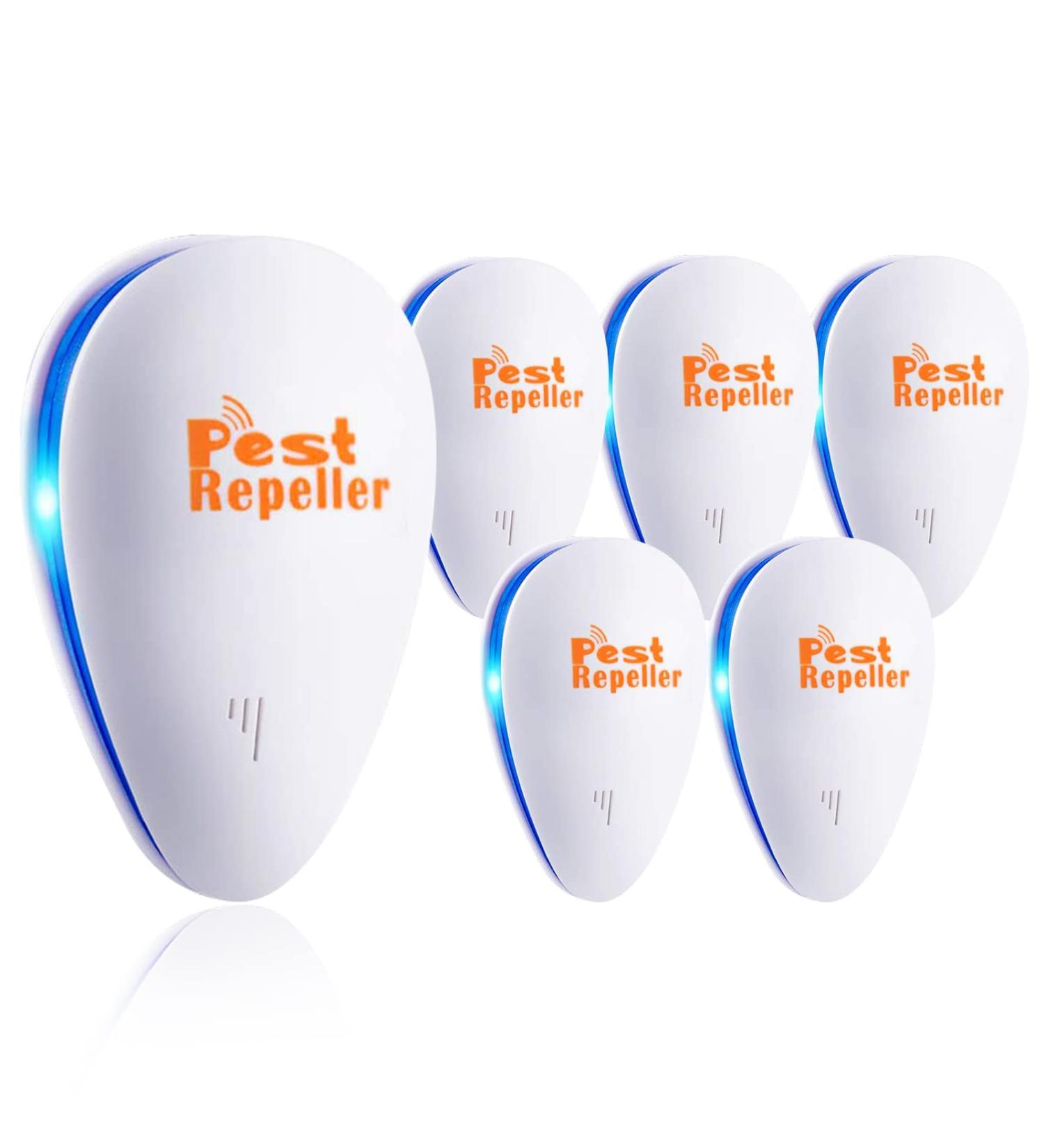 6 Pack Ultrasonic Pest Repeller: Plug-In Repellent for Mice, Mosquito, Insect, Spider, Ant, Cockroach - Indoor Pest Defence - Buy Online on GoSupps.com