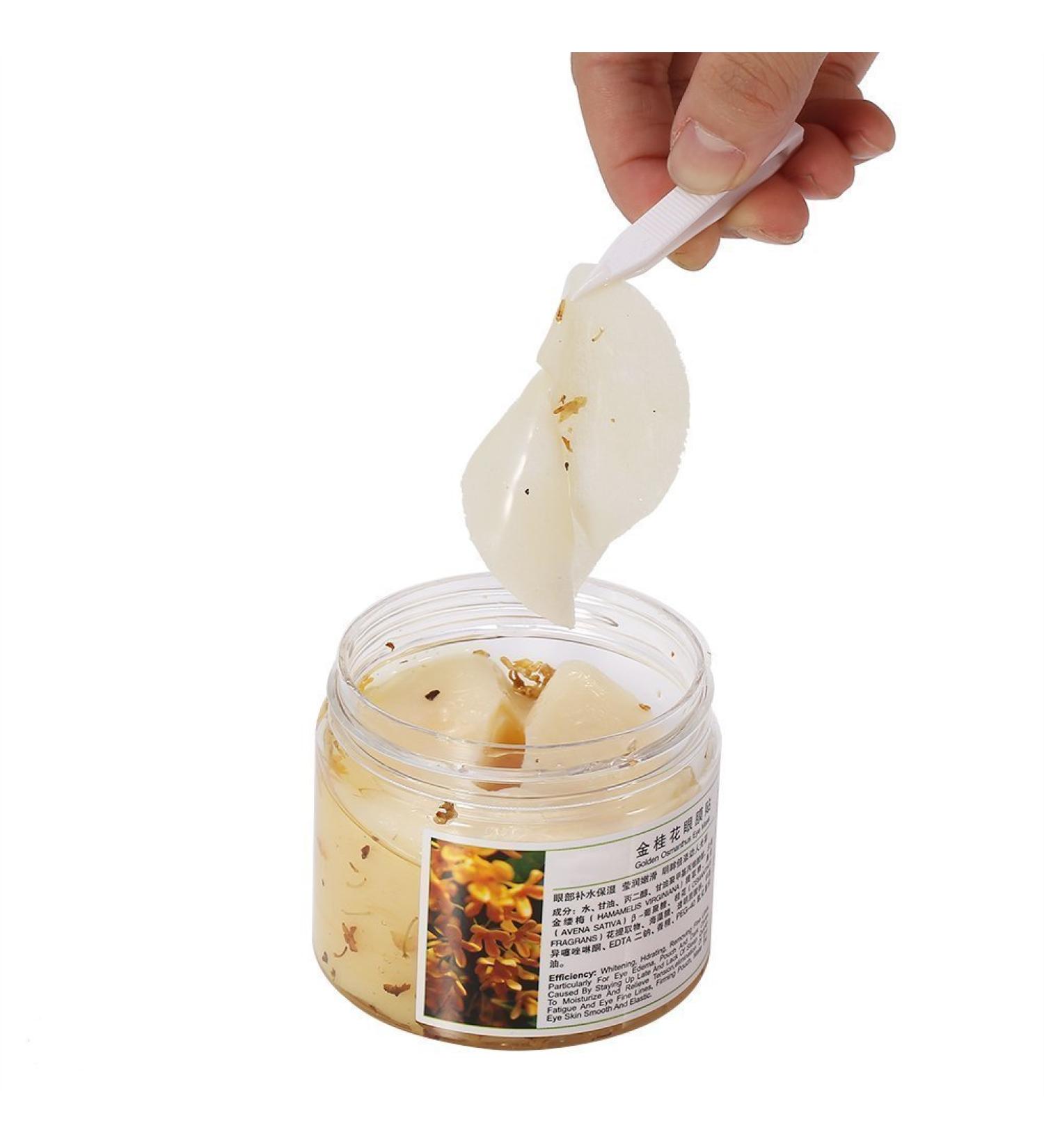 Golden Osmanthus Collagen Eye Pads - Anti-Fold & Moisturizing Eye Serum for Dark Circles - 80 Pieces - Buy Online on GoSupps.com