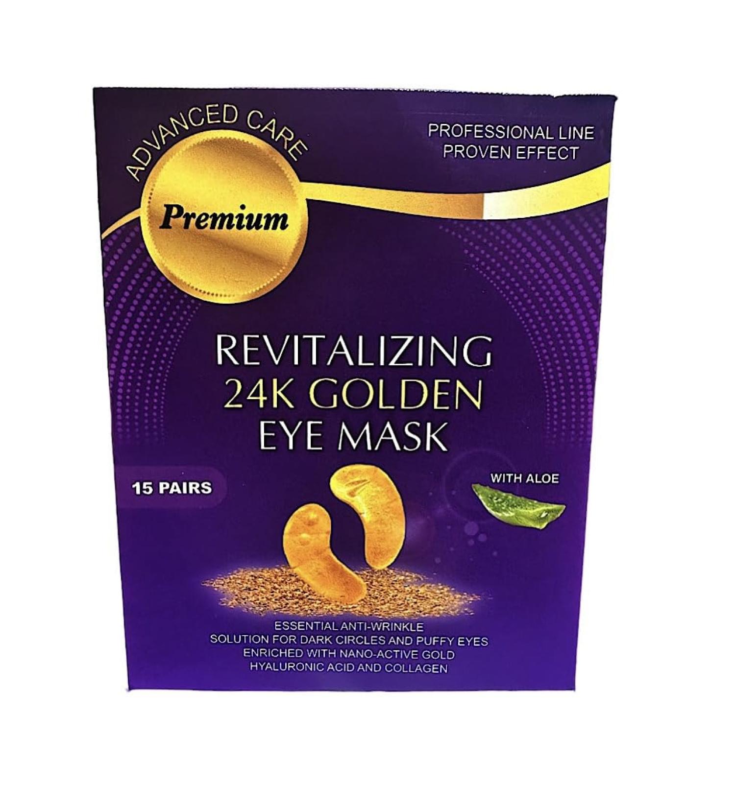 Shop Advanced Care 24k Gold Under Eye Patches with Aloe - 15 Pairs for Dark Circles & Puffiness - International Shipping Available - Buy Online on GoSupps.com