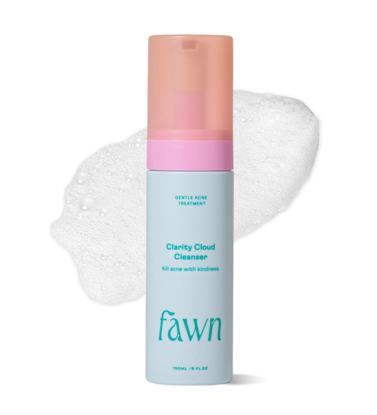 Fawn Clarity Cloud Cleanser Facial Cleanser with Glycolic Acid and Tea Tree Oil for Teen and Young Skin Derm-formulated and Vegan 5 Fl Oz - Buy Online on GoSupps.com