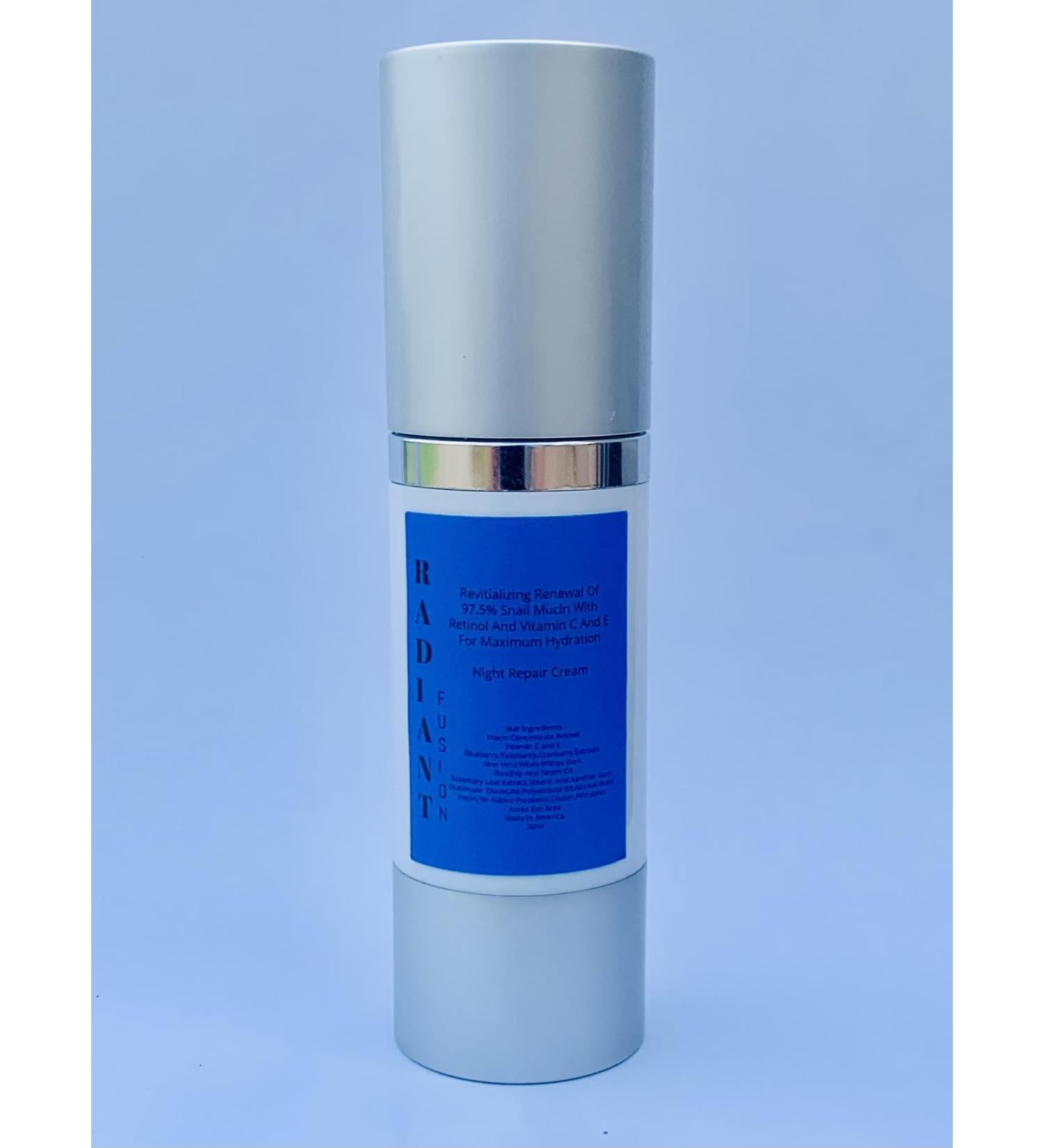 Revitalizing Night Cream with 97.5% Snail Mucin Retinol & Vitamins C & E | Maximum Hydration - International Shipping - Buy Online on GoSupps.com