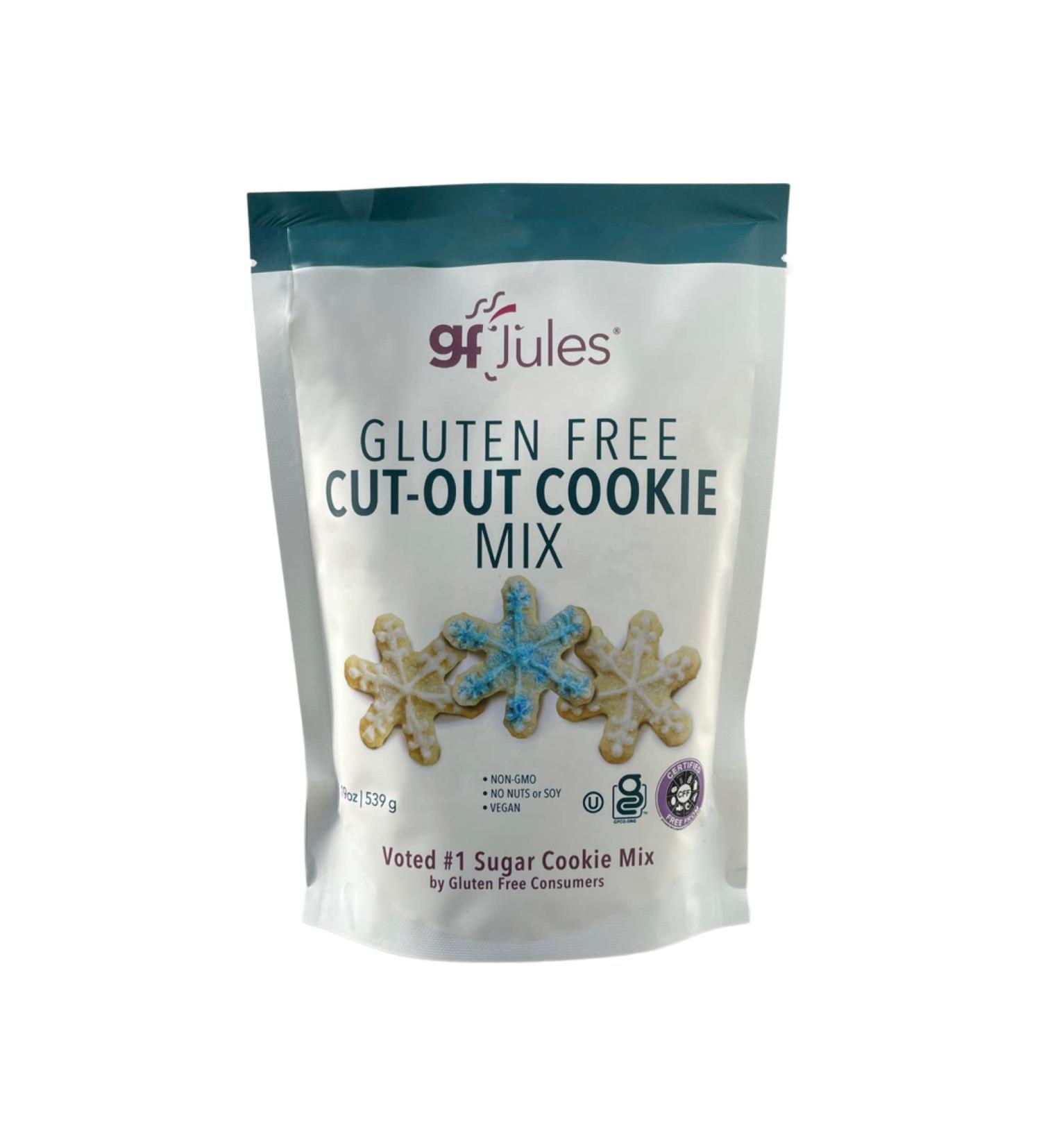 gfJules Gluten-Free Cut Out Cookie Baking Mix | Non-GMO, Vegan, Kosher | Top 8 Allergen-Free | 36 Sugar Cookies | 19oz - Buy Online on GoSupps.com