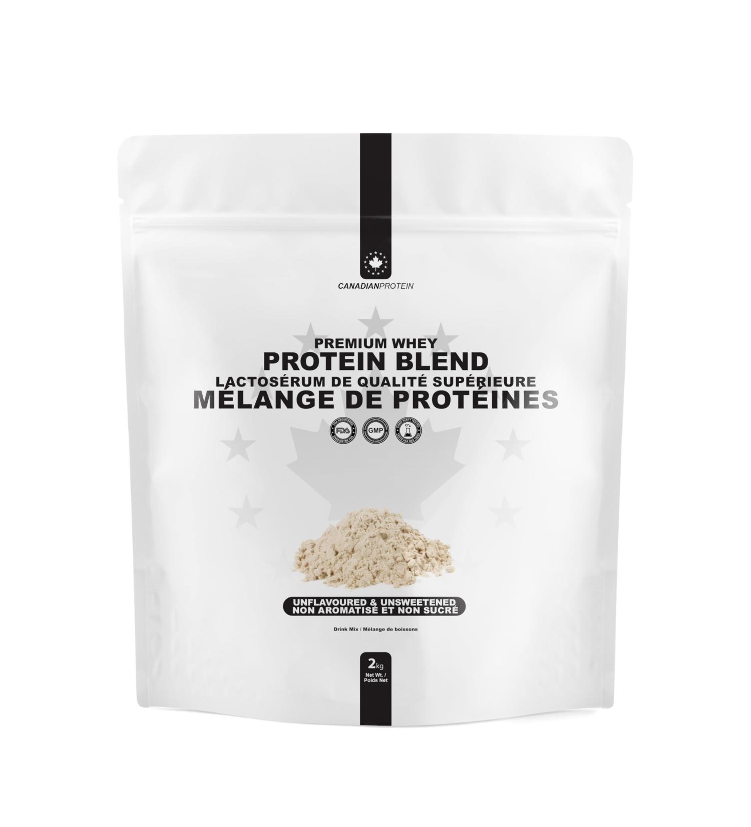 Canadian Protein Premium Whey Blend 25.5g of Protein | 2 kg of Unflavoured Low Carb Keto Friendly Workout Recovery Drink | Protein Powder Rich in BCAA Amino Acids Unflavoured & Unsweetened 2 kg (Pack of 1) - Buy Online on GoSupps.com