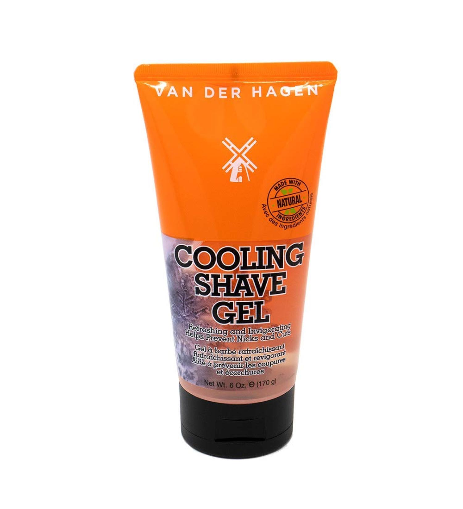 Van Der Hagen Cooling Shave Gel - 6 oz - Reduces Nicks, Razor Burn & Irritation - Buy Online on GoSupps.com